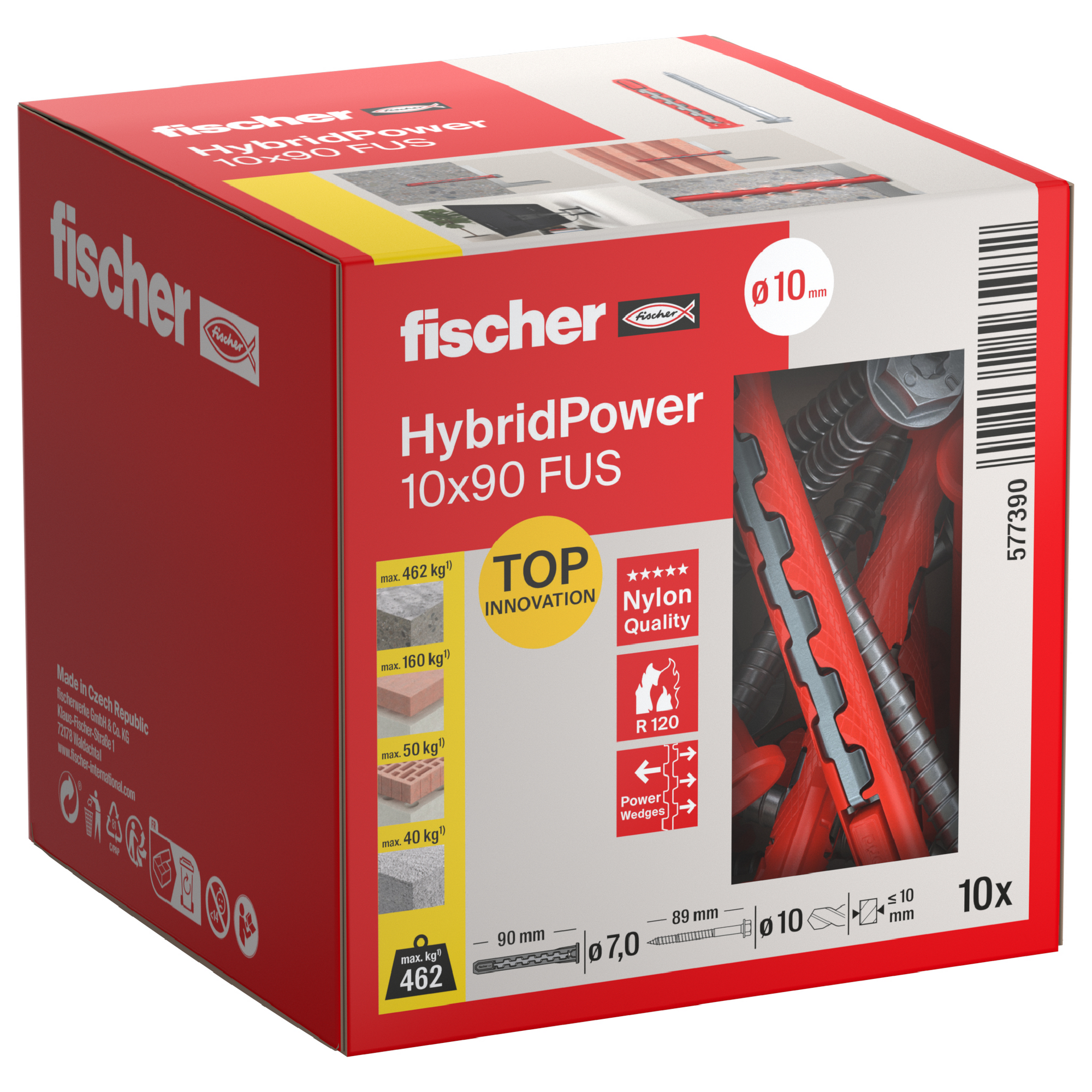 Dübel 'HybridPower FUS (10)' mit Schraube Ø 10 x 90 mm 10 Stück