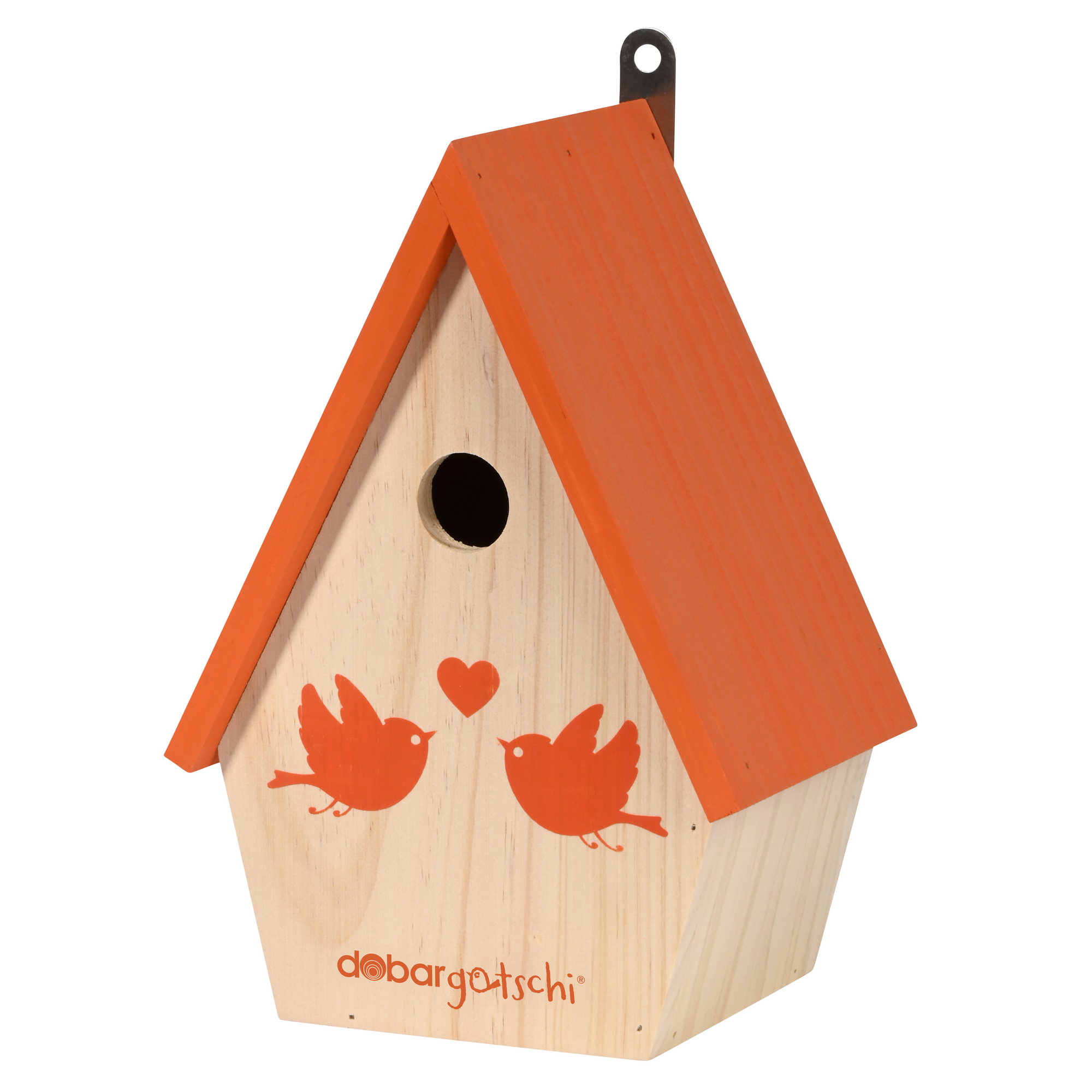 Nistkasten 'dobargotschi' natur/orange, mit App