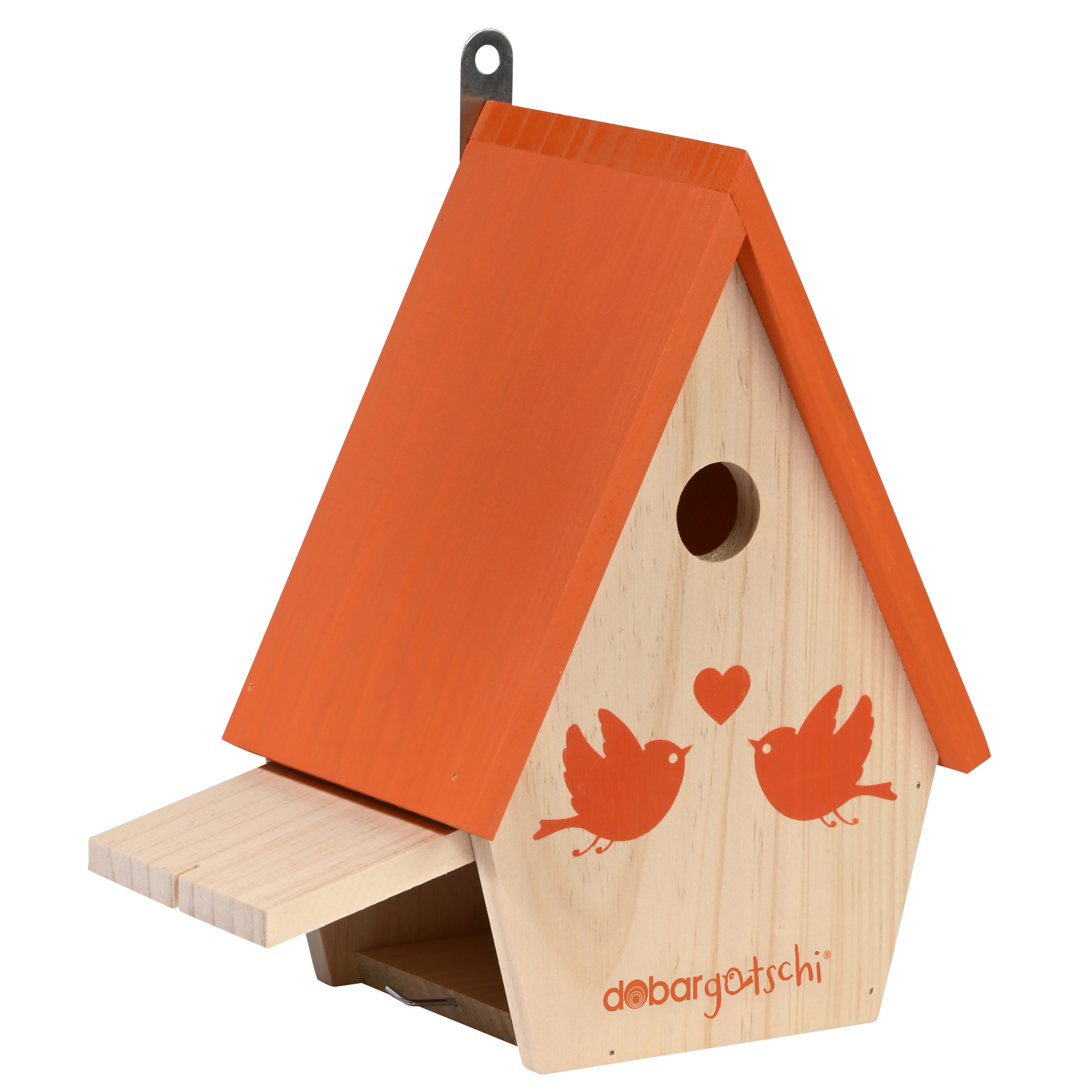 Nistkasten 'dobargotschi' natur/orange, mit App