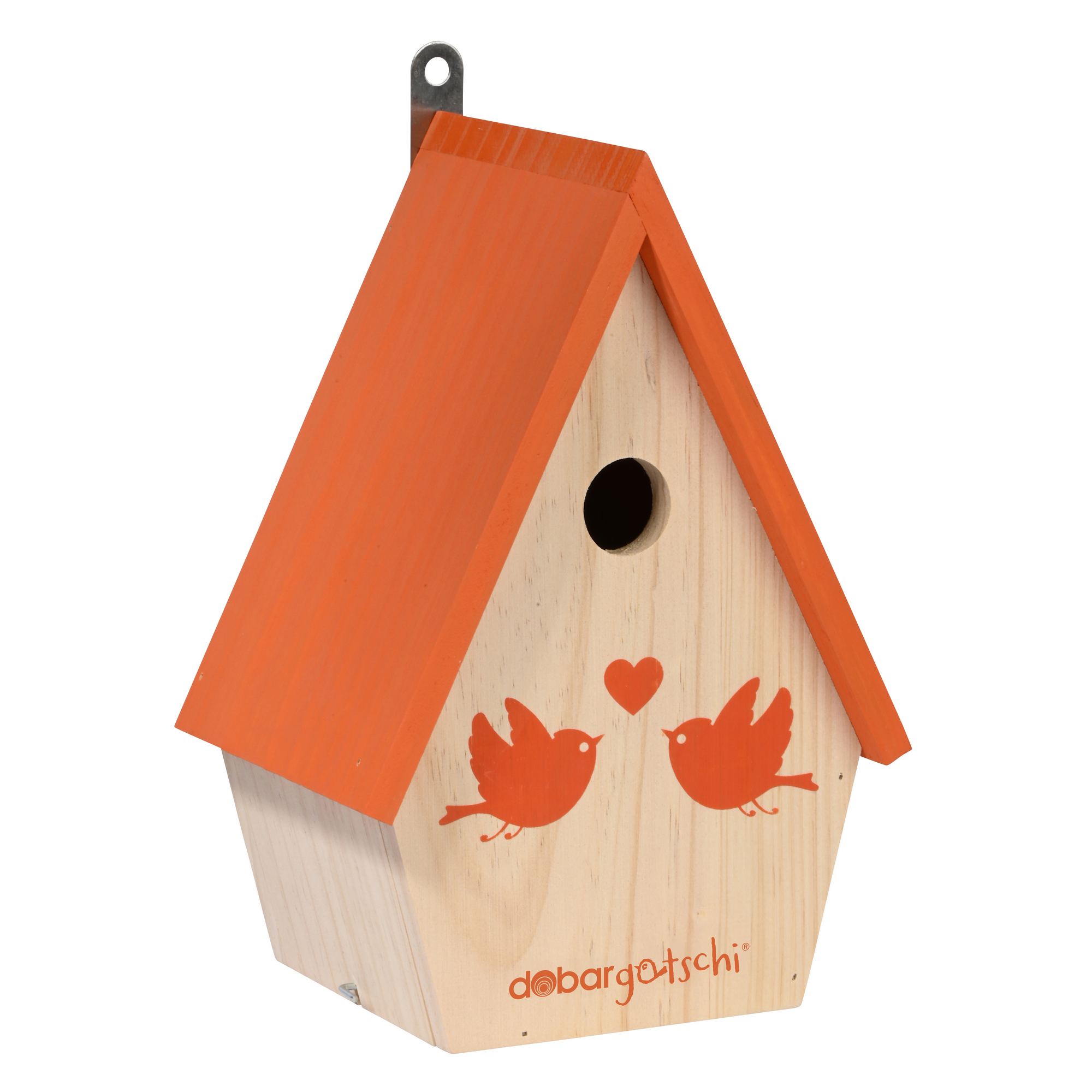 Nistkasten 'dobargotschi' natur/orange, mit App