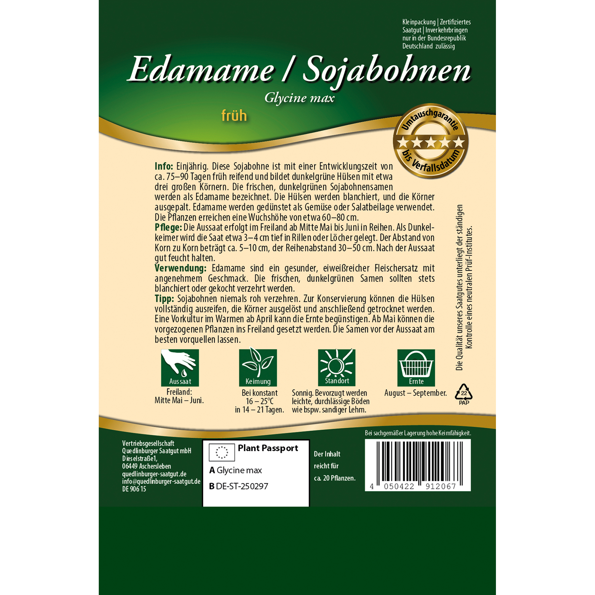 Edamame/Sojabohnen 'früh'