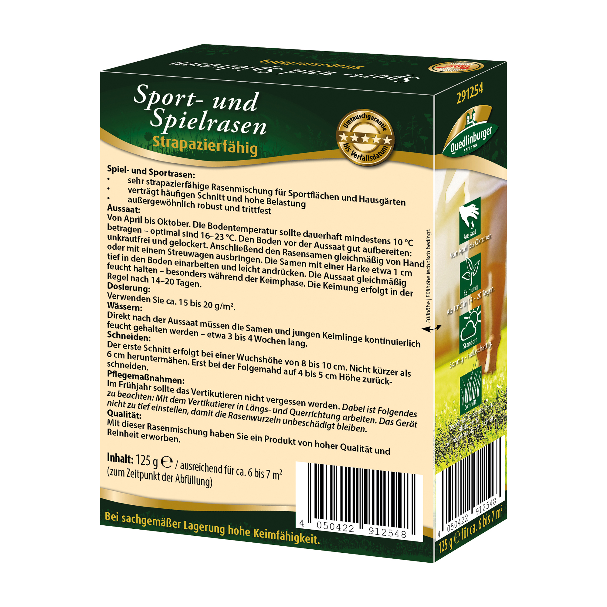 Sport- und Spielrasen 125 g
