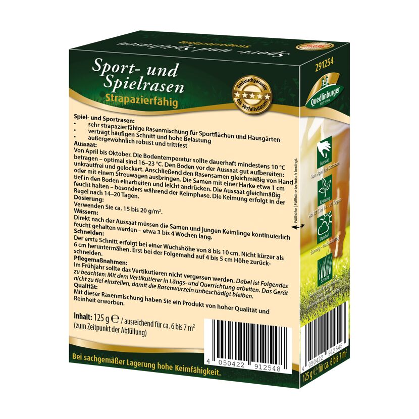 Sport- und Spielrasen 125 g