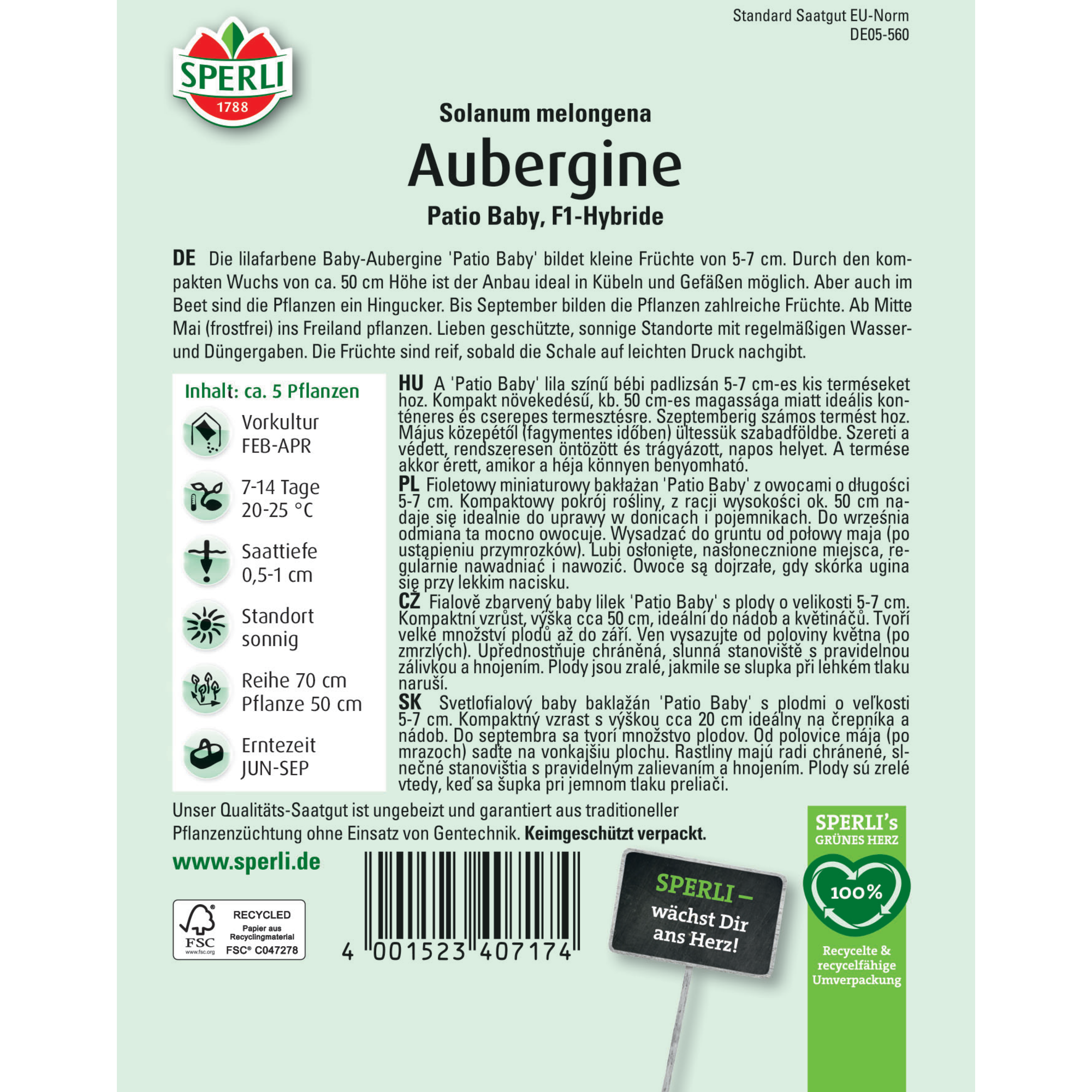 Aubergine 'Patio Baby' F1-Hybride