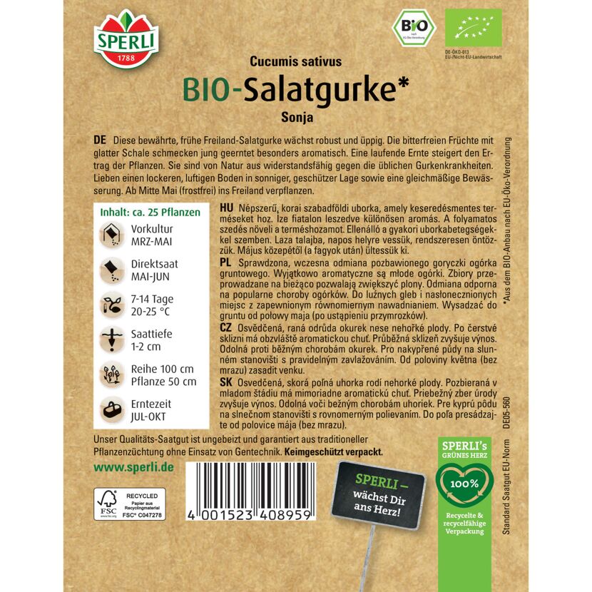 BIO-Salatgurke 'Sonja'