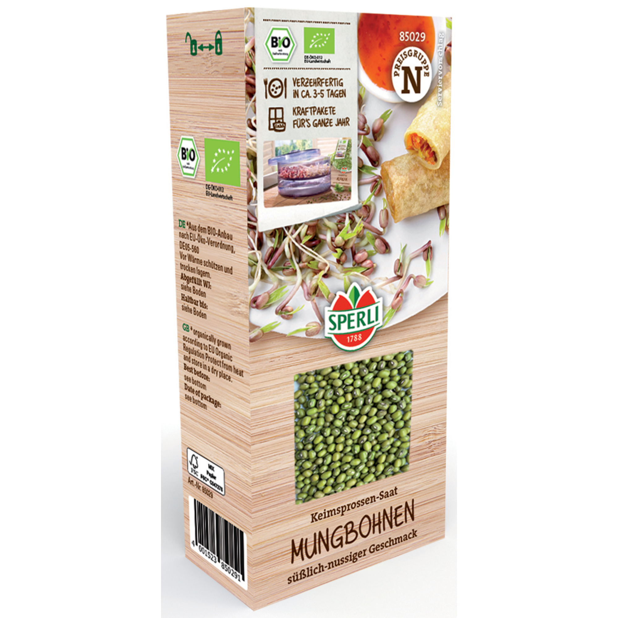 BIO-Keimsprossen-Saat Mungbohnen