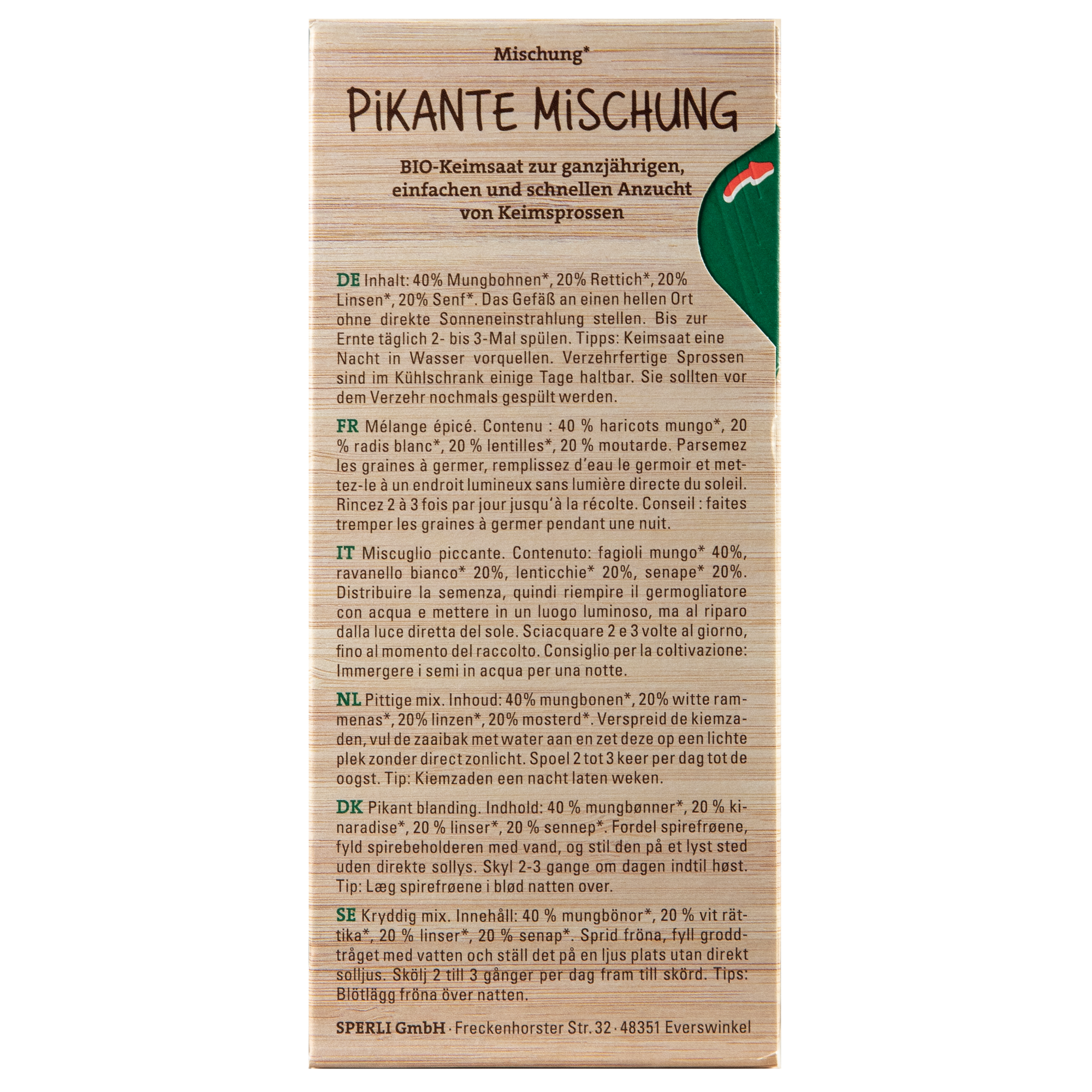 BIO-Keimsprossen-Saat Pikante Mischung