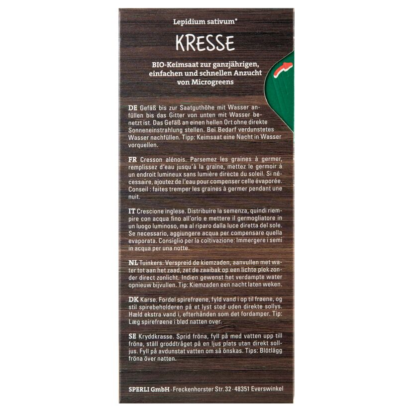 BIO-Microgreen-Saat Kresse