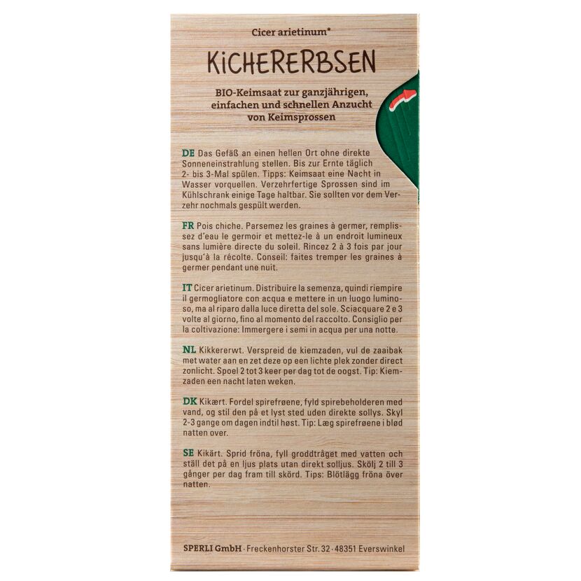 BIO-Keimsprossen-Saat Kichererbse
