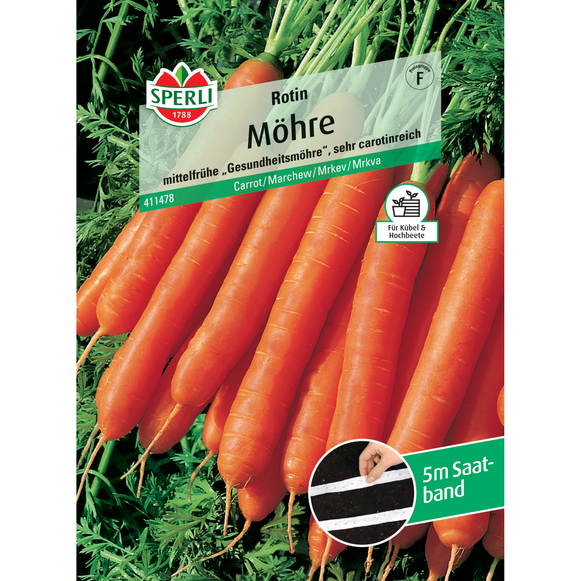 Möhre 'Rotin' Saatband 5 m