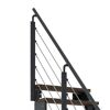 Außentreppe 'Gardentop' dunkelbraun 13 Stufen 80 cm mit Geländer