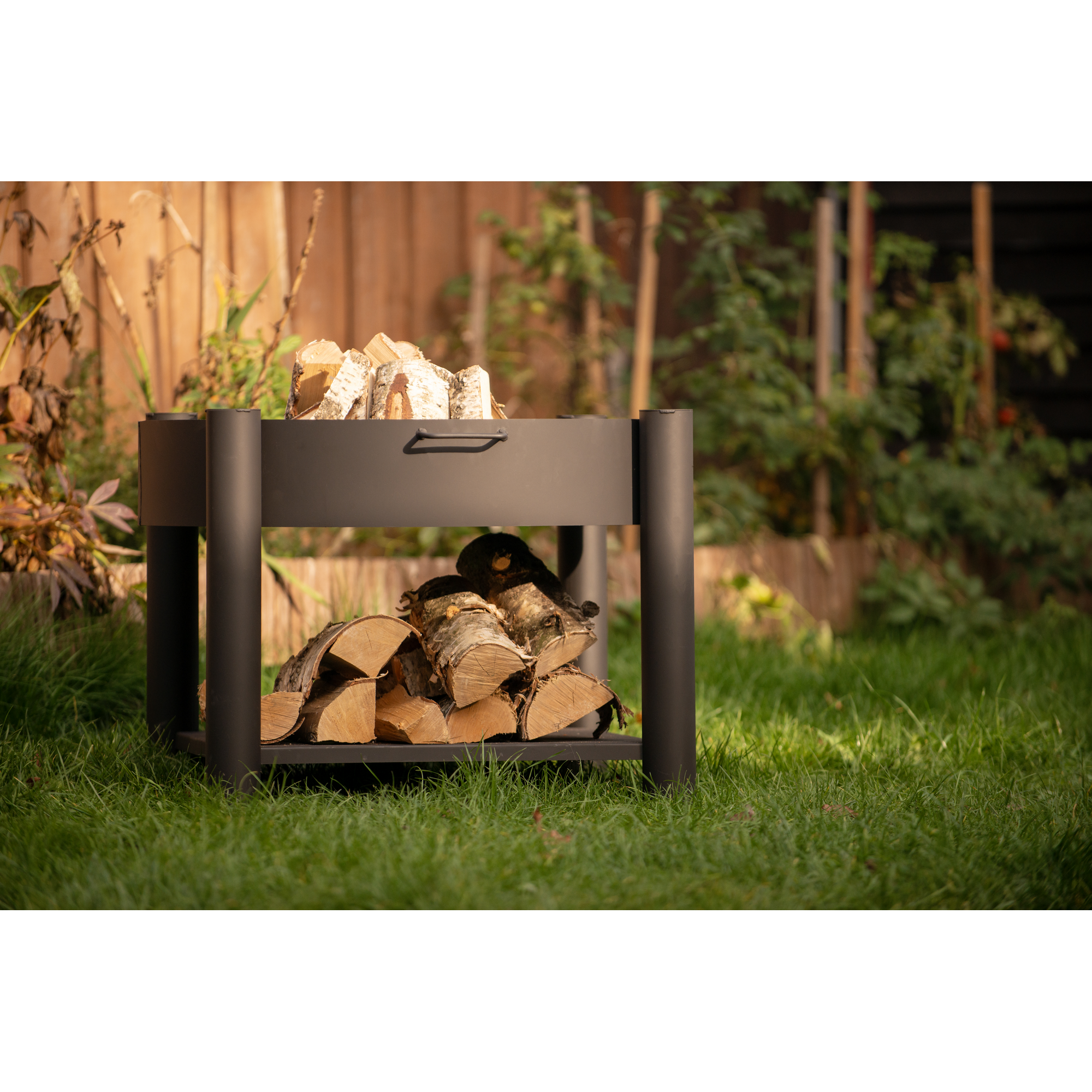 Feuerstelle 'Zahara' Stahl unbehandelt 60 x 55,2 x 60 cm