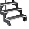 Außentreppe 'Gardentop'  8 Gitterroststufen 80 cm mit Geländer