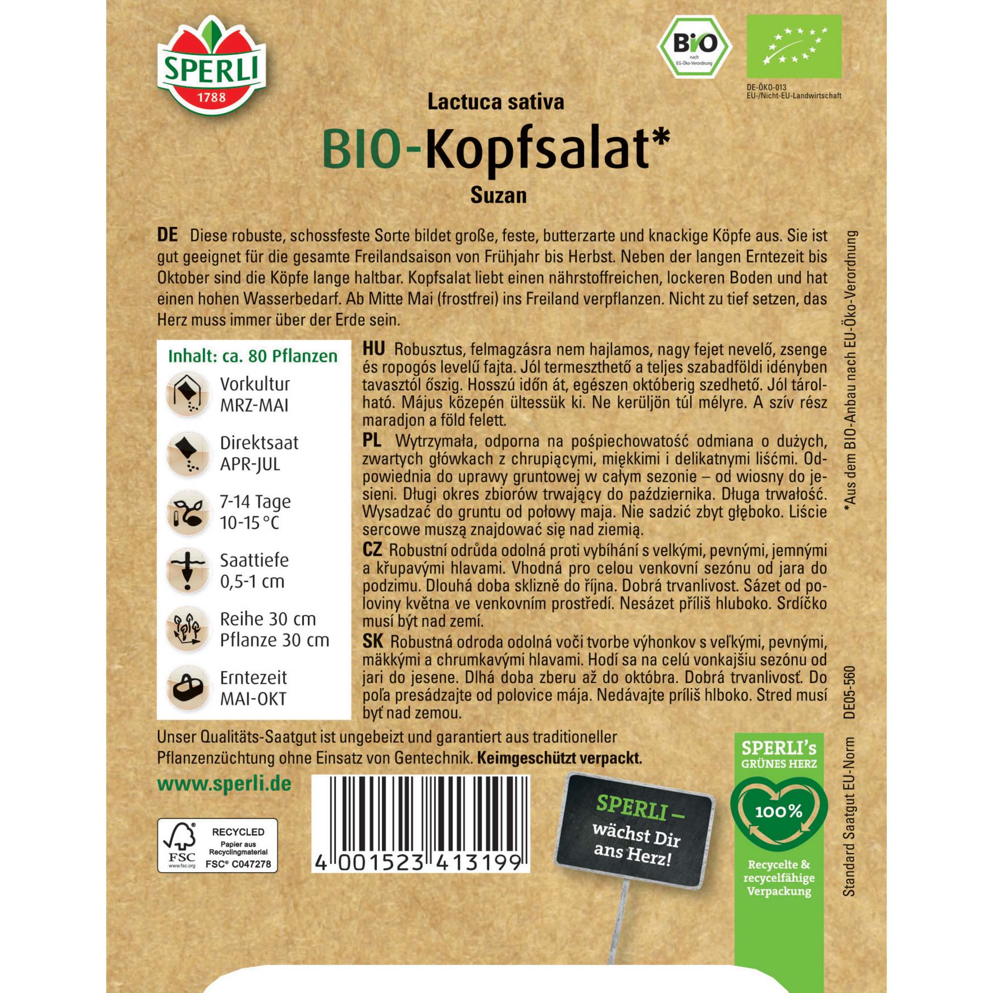 BIO-Kopfsalat 'Suzan'