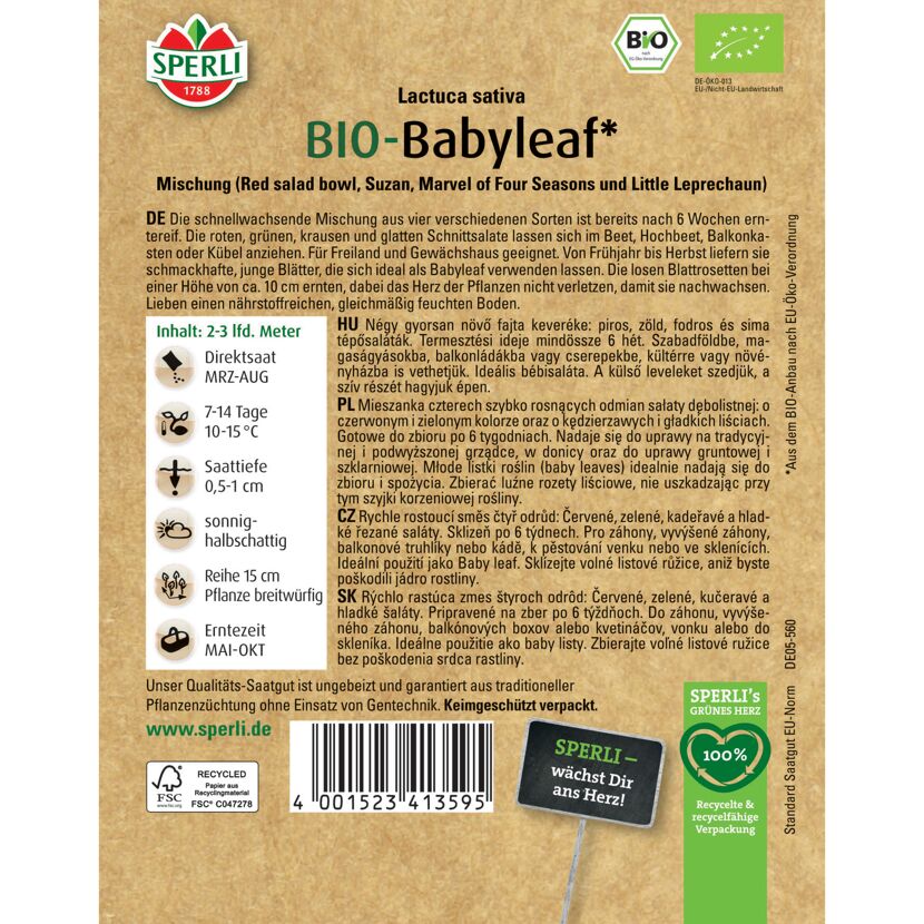 BIO-Babyleafsalat Mischung