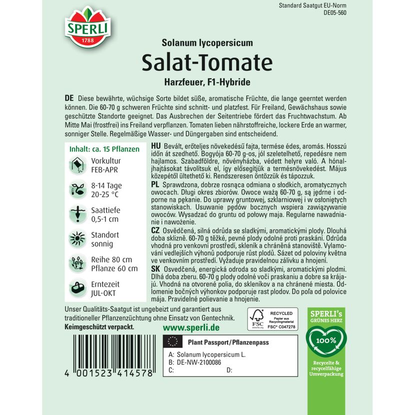 Salat-Tomate 'Harzfeuer' F1-Hybride