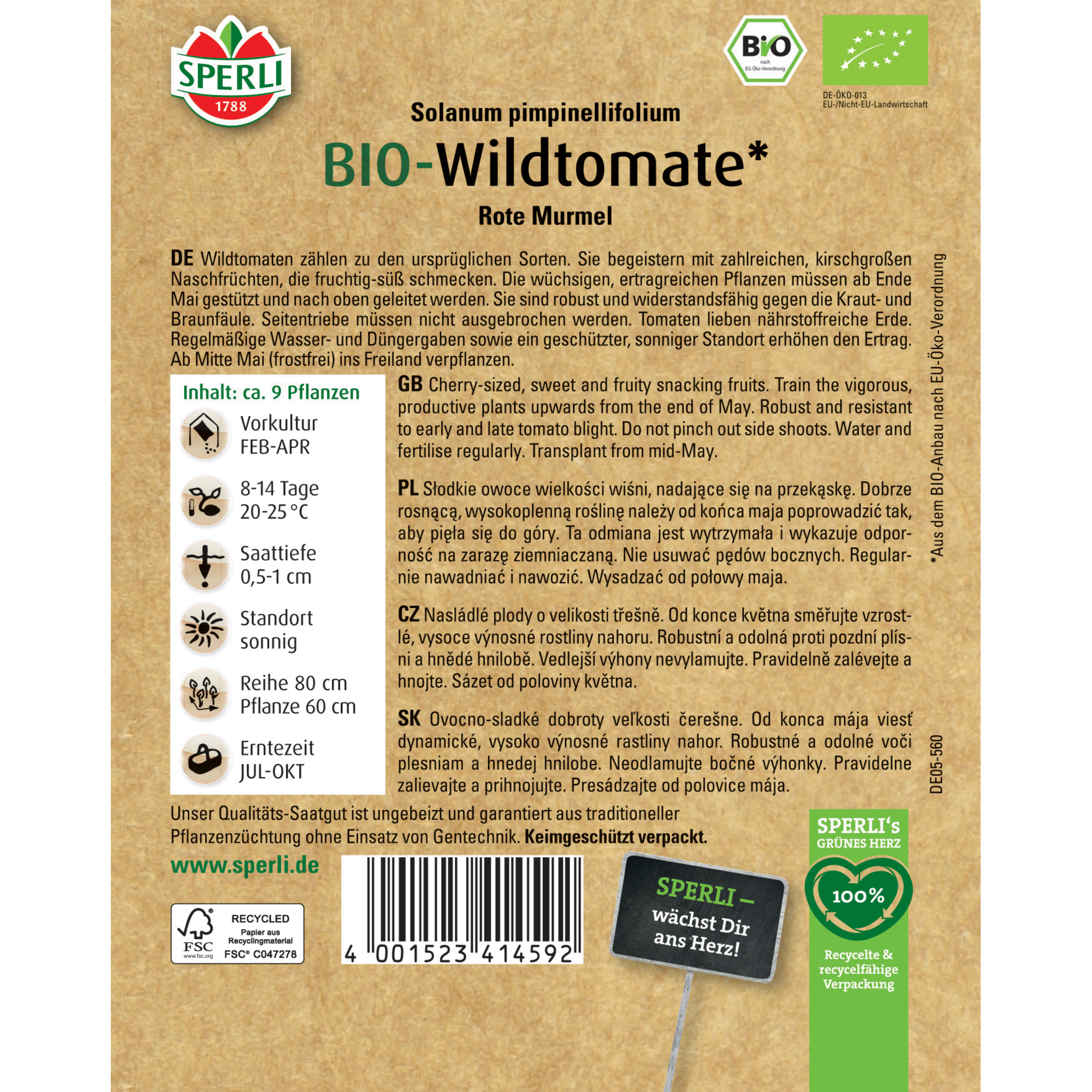 BIO-Wildtomate 'Rote Murmel'