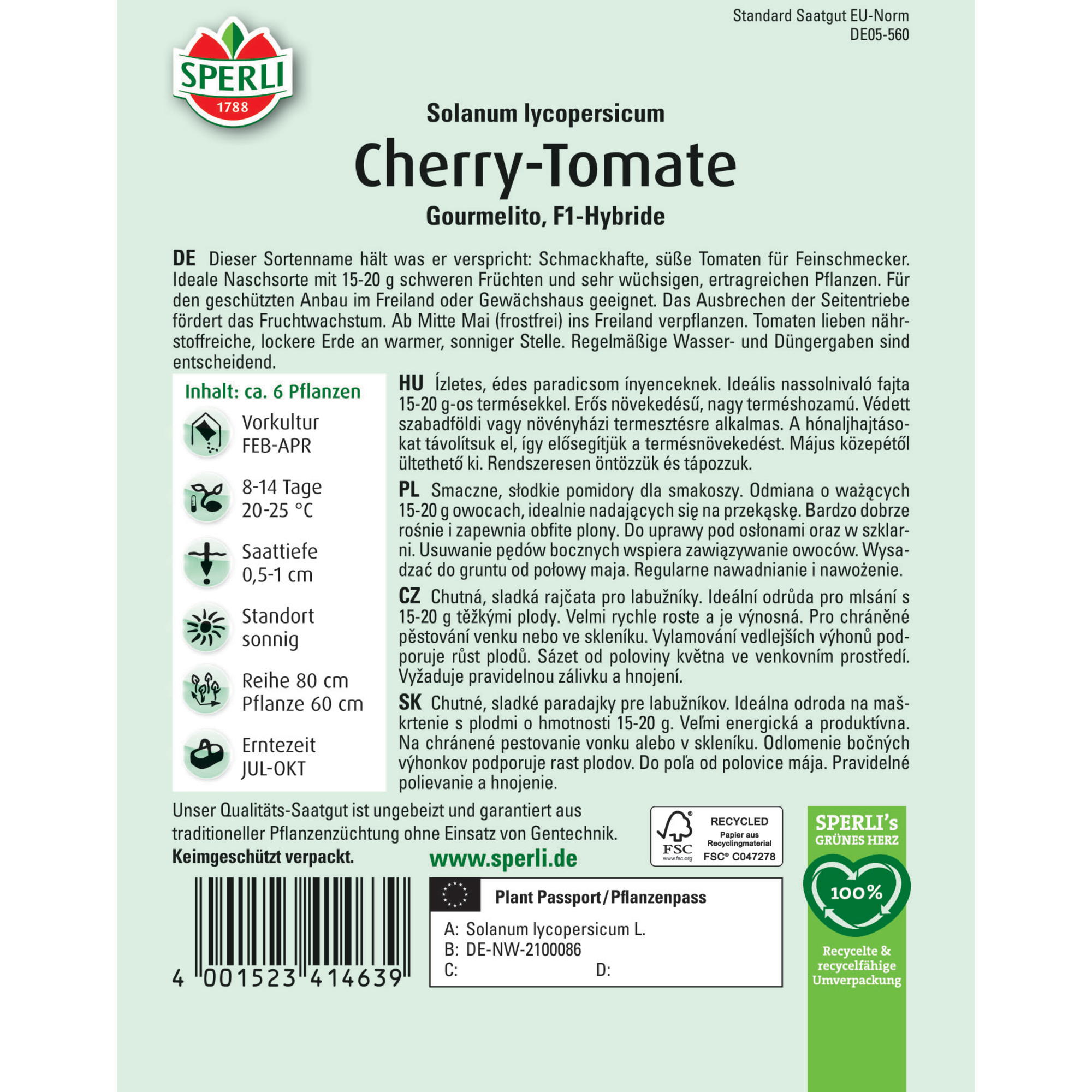 Cherry-Tomate 'Gourmelito' F1-Hybride