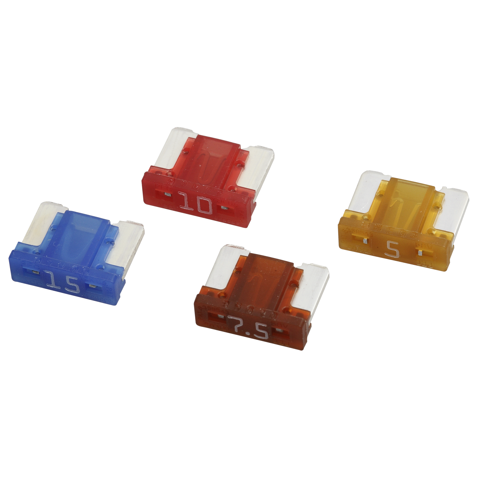 Flachstecksicherung Mini Low Profile 5-15 A, 4-teilig