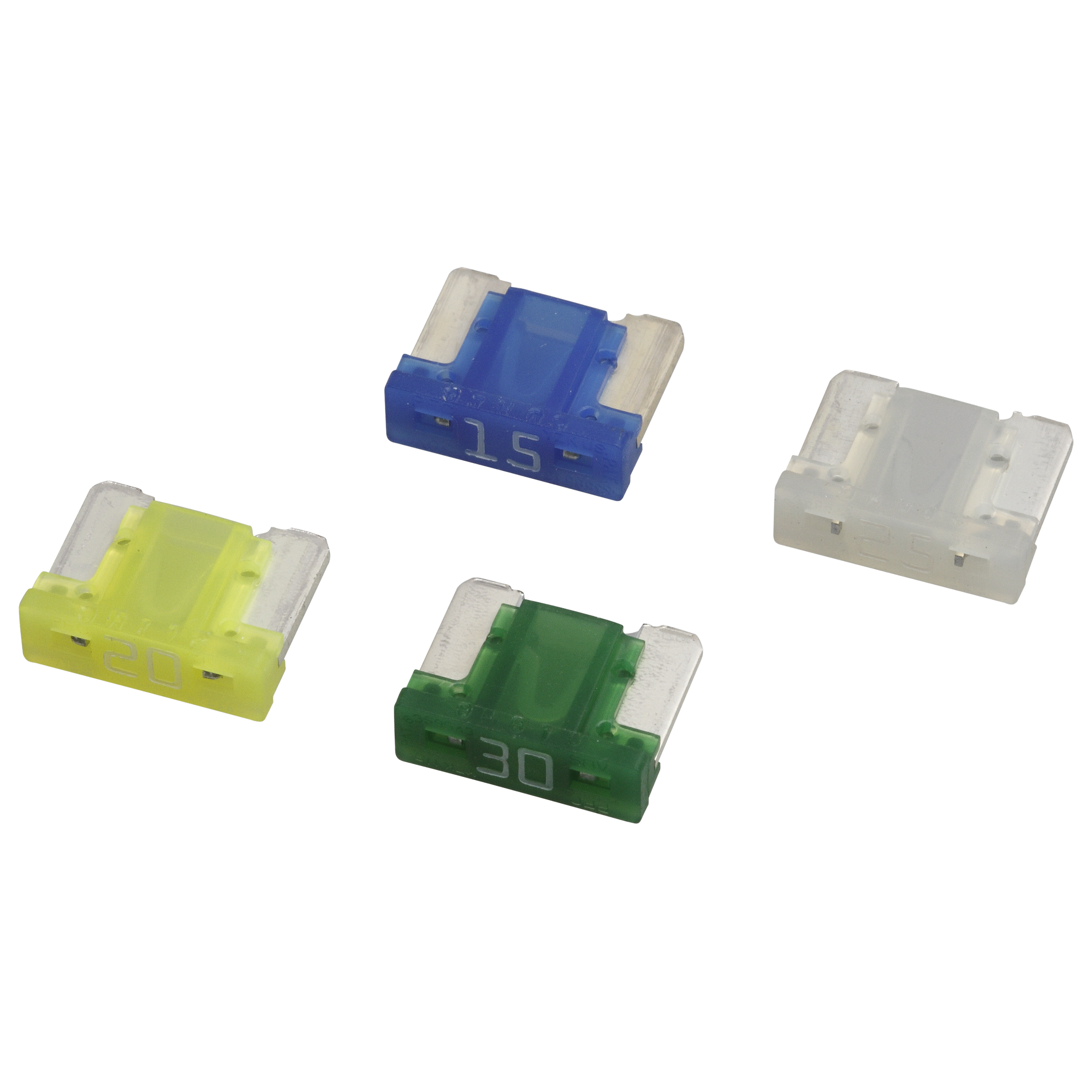 Flachstecksicherung Mini Low Profile 15-30 A, 4-teilig