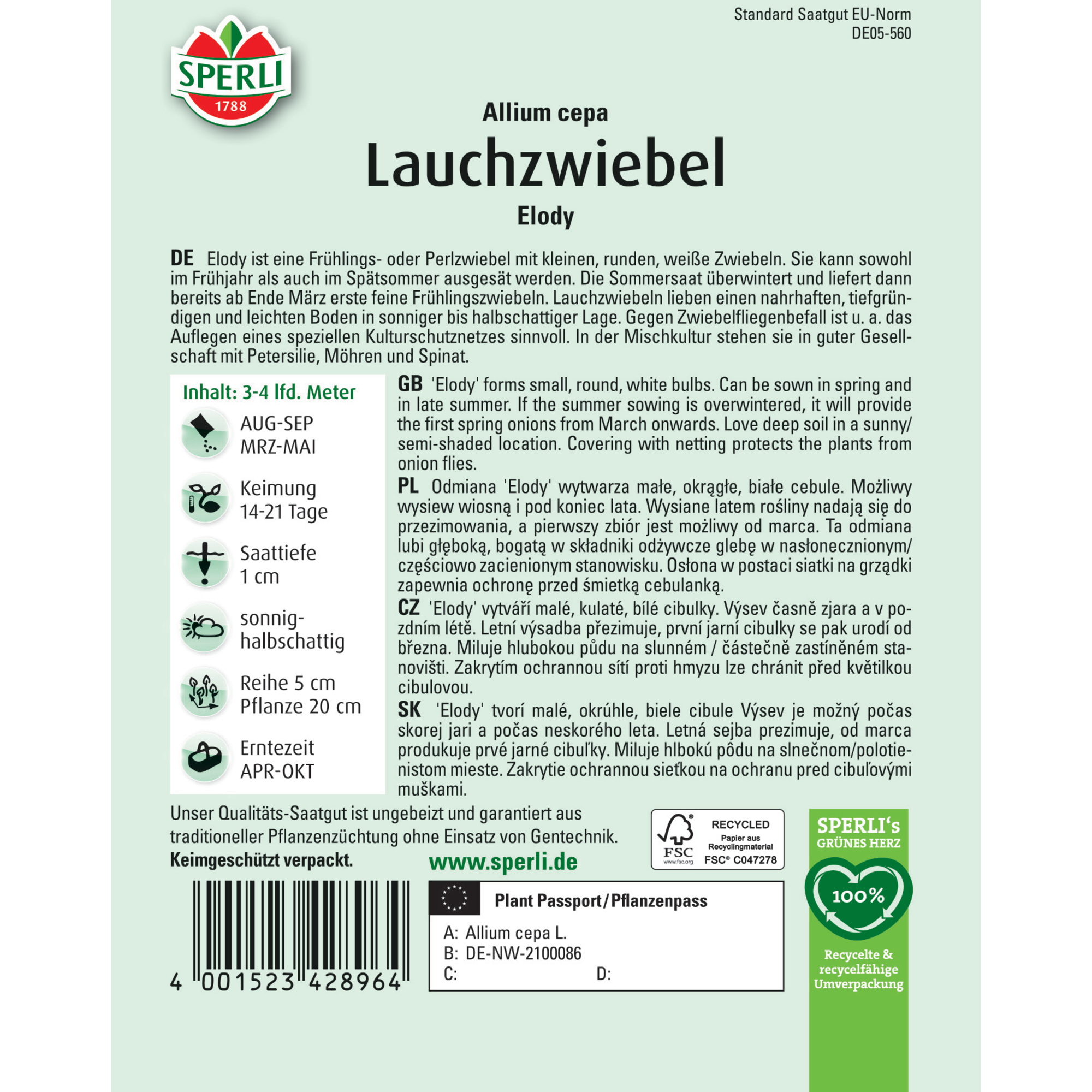 Lauchzwiebel 'Elody'