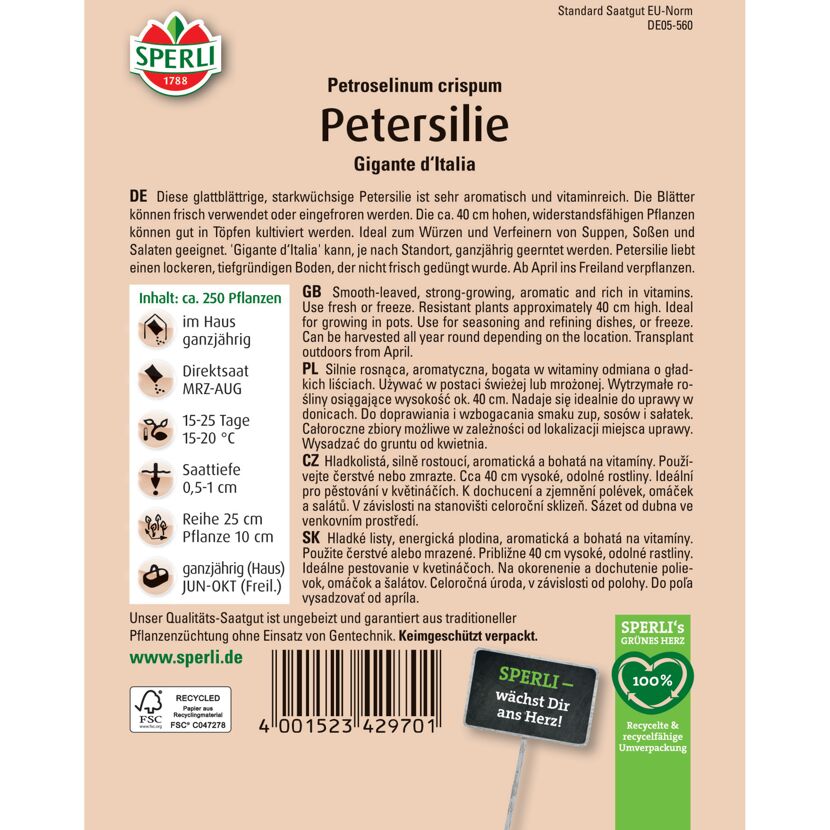 Petersilie 'Gigante d'Italia'