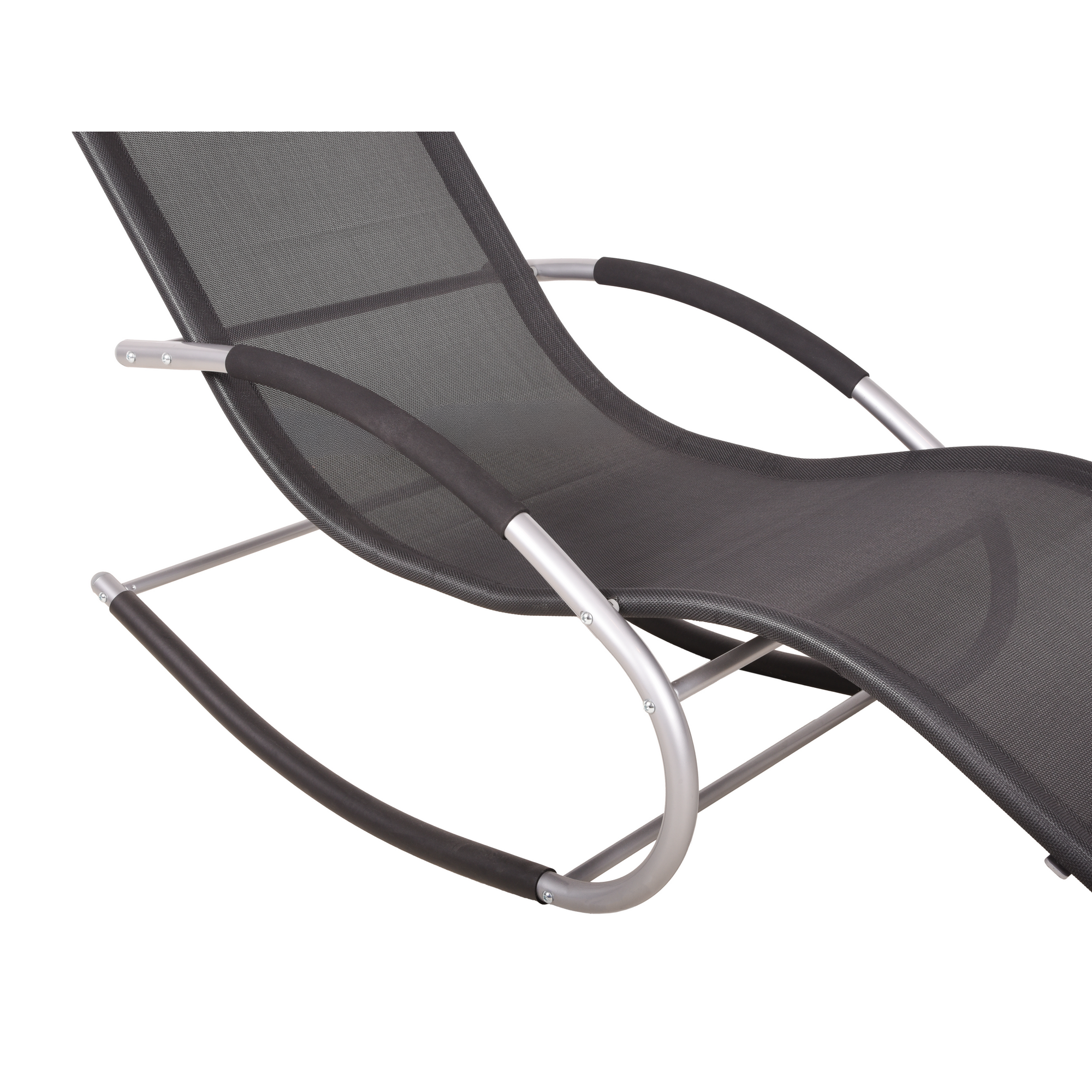 Schaukelliege 'Naxos' grau 62 x 89 x 160 cm