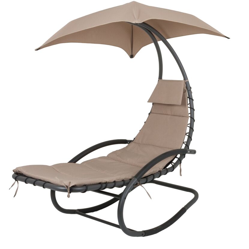 Schaukelliege 'Keros' beige 82 x 185 x 170 cm