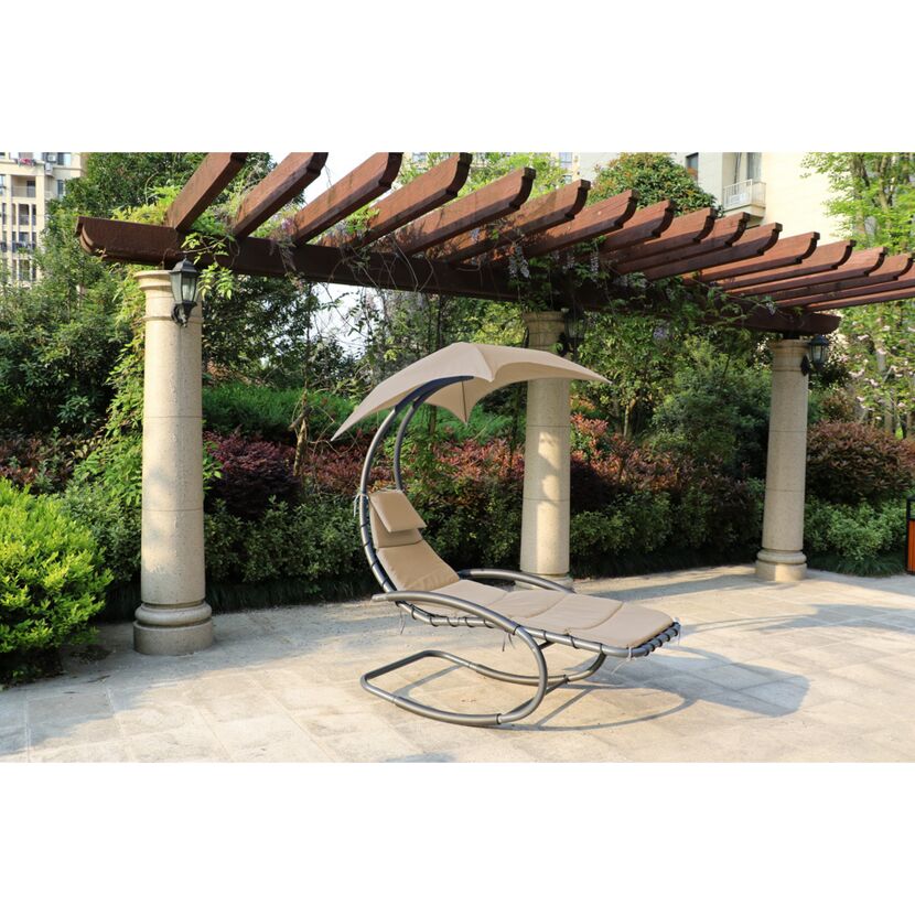 Schaukelliege 'Keros' beige 82 x 185 x 170 cm