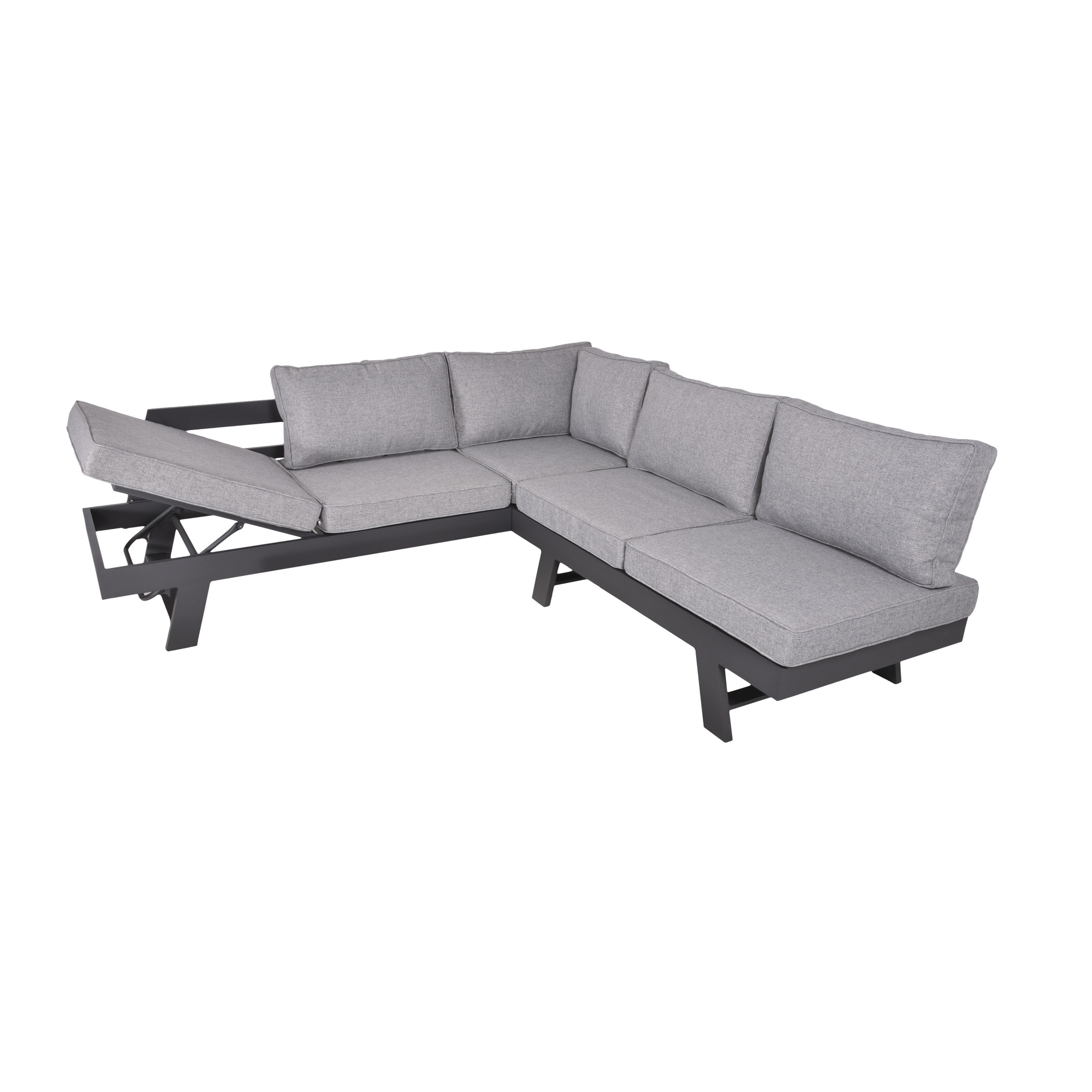 Loungemöbelset 'Donna' Aluminium grau 3-teilig