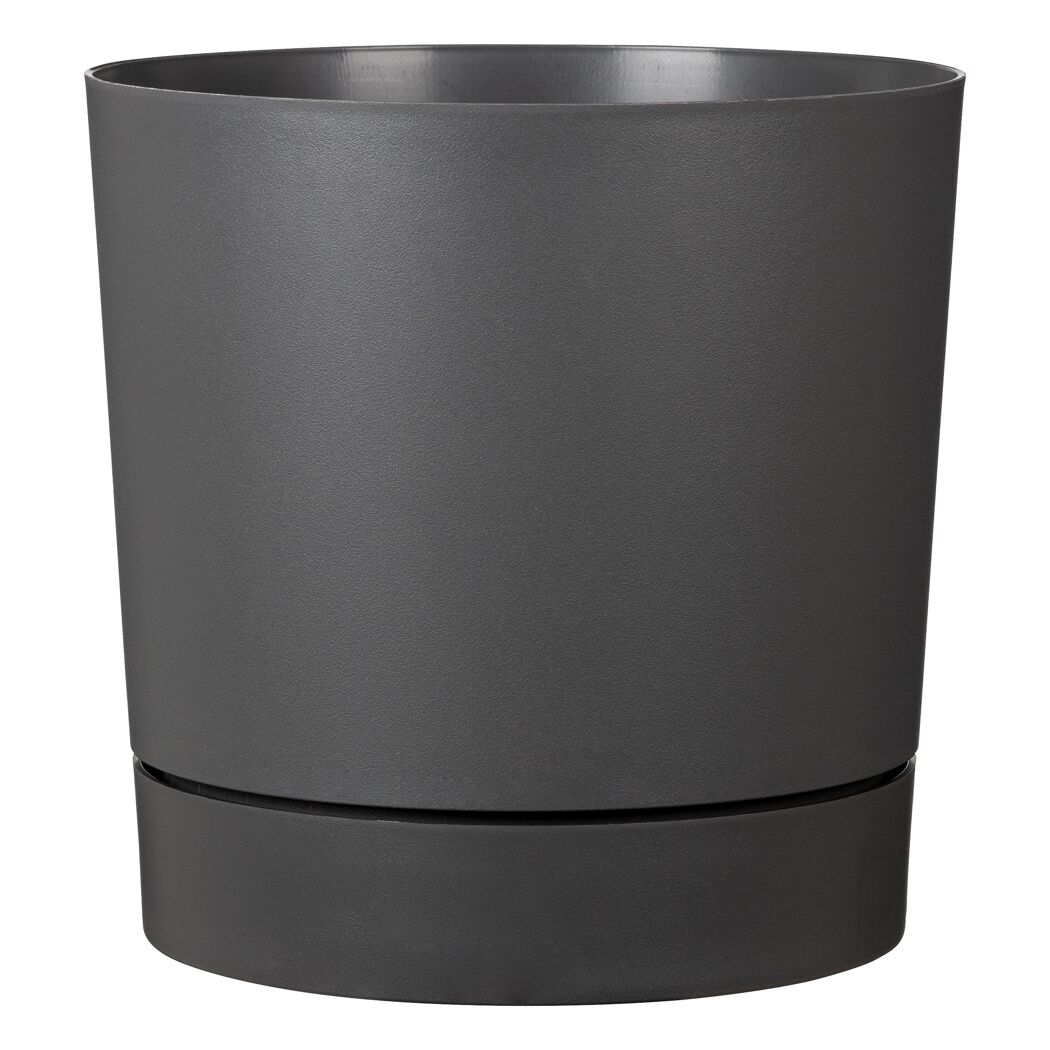 Pflanzgefäß '235 Plano+' Kunststoff Metallic grey Ø 28,8 x 29 cm