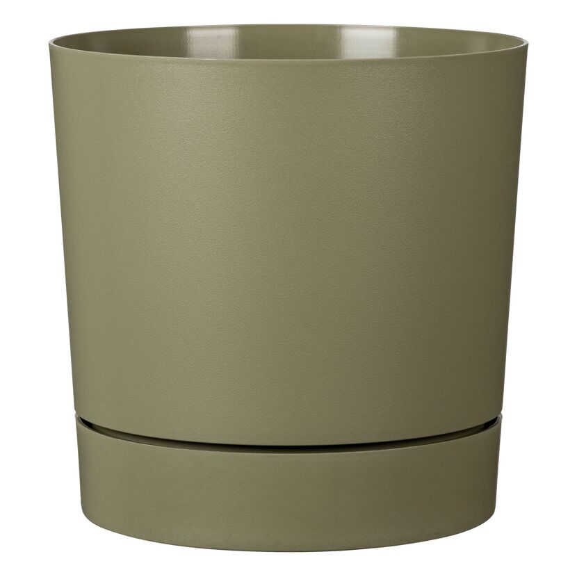Pflanzgefäß '235 Plano+' Kunststoff Moss green Ø 28,8 x 29 cm