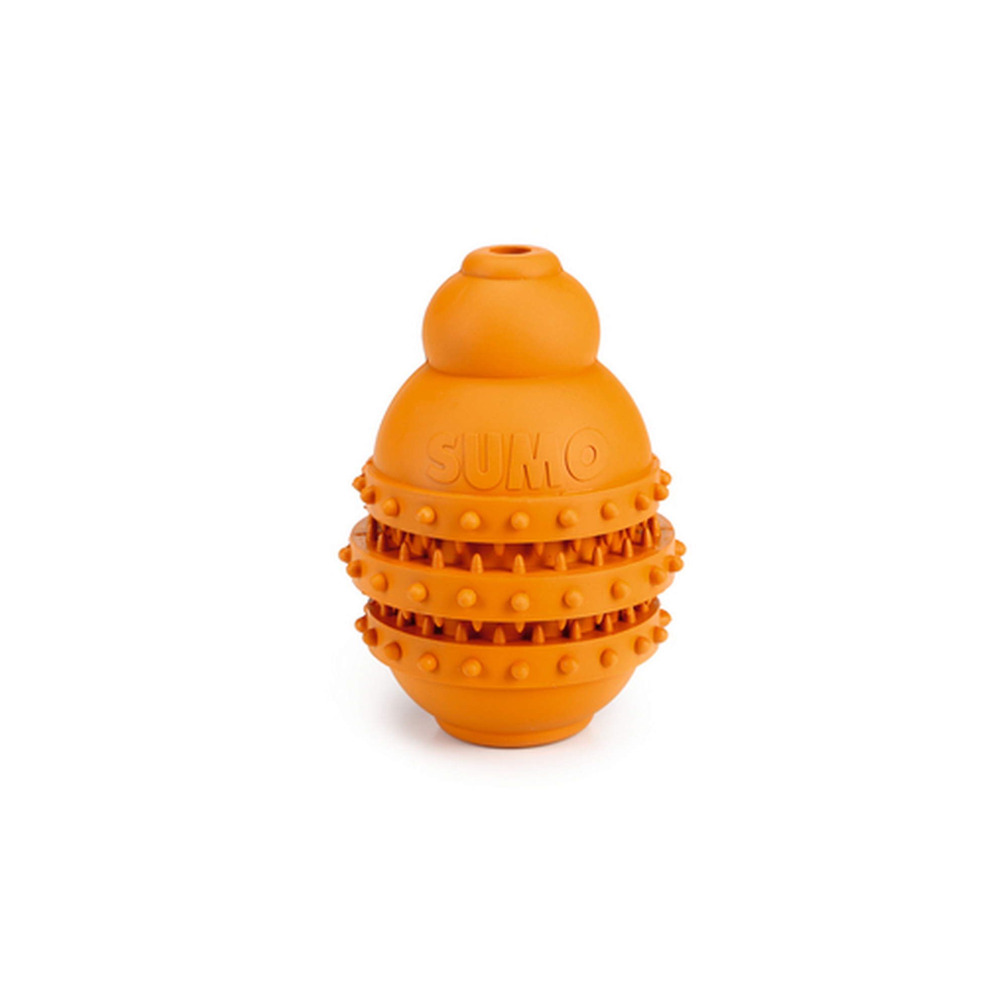 Hundespielzeug 'Sumo Play Dental' Naturkautschuk orange Ø 9 x 12 cm