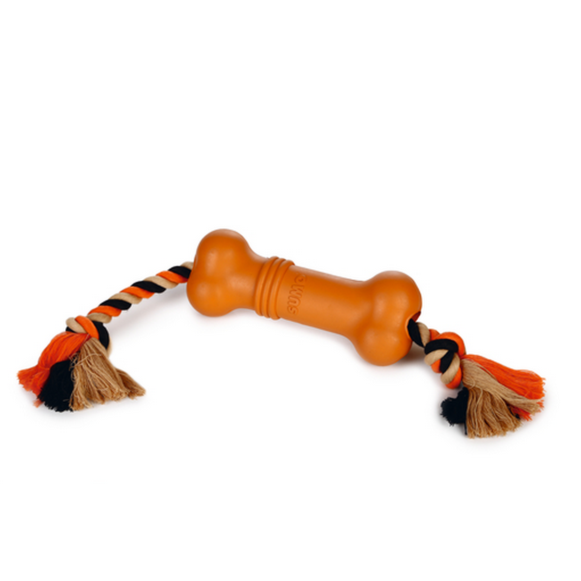 Hundespielzeug Knochen 'Sumo Fit Bone' Naturgummi orange 20 cm