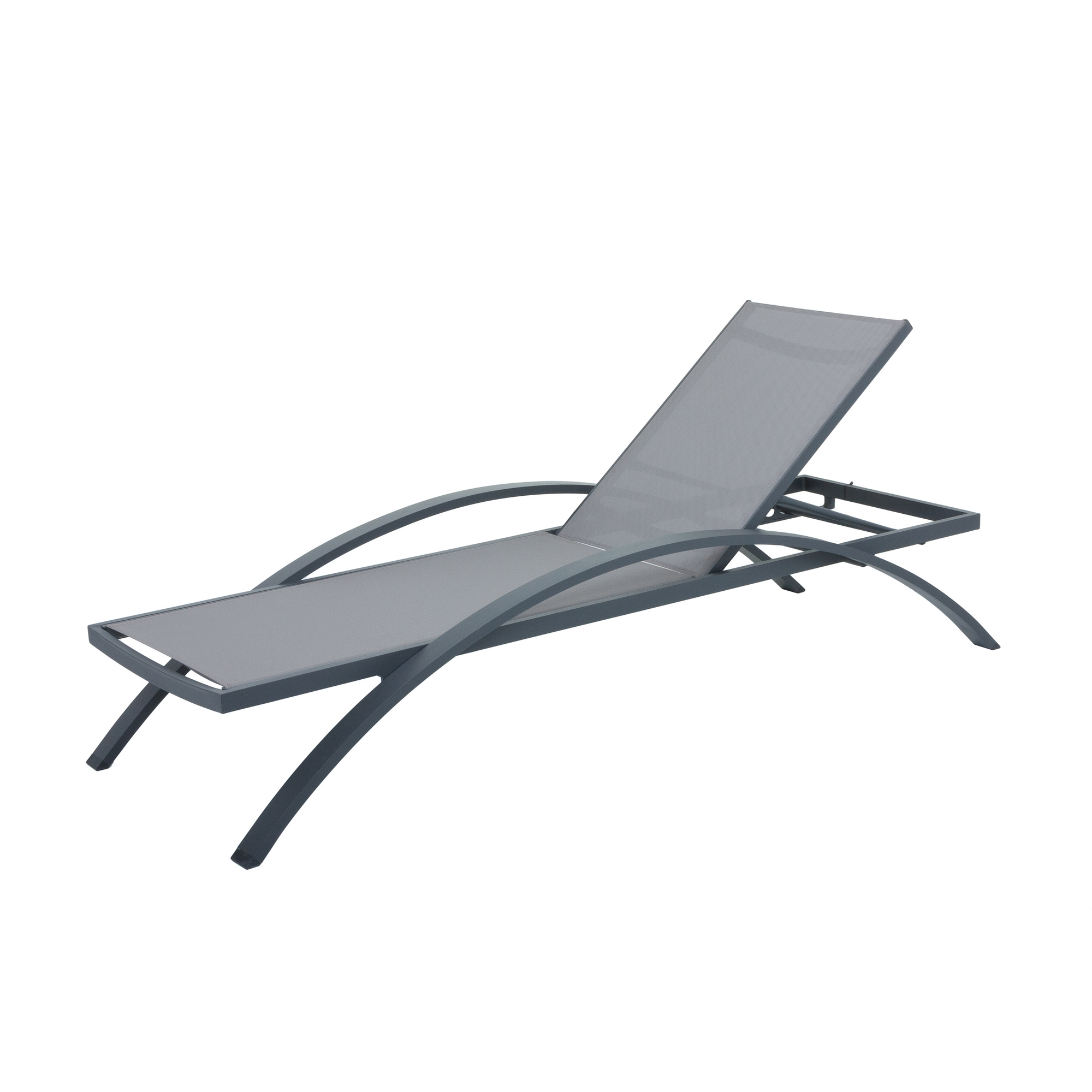 Sonnenliege 'Donna' verstellbar anthrazit 72 x 43 x 197 cm