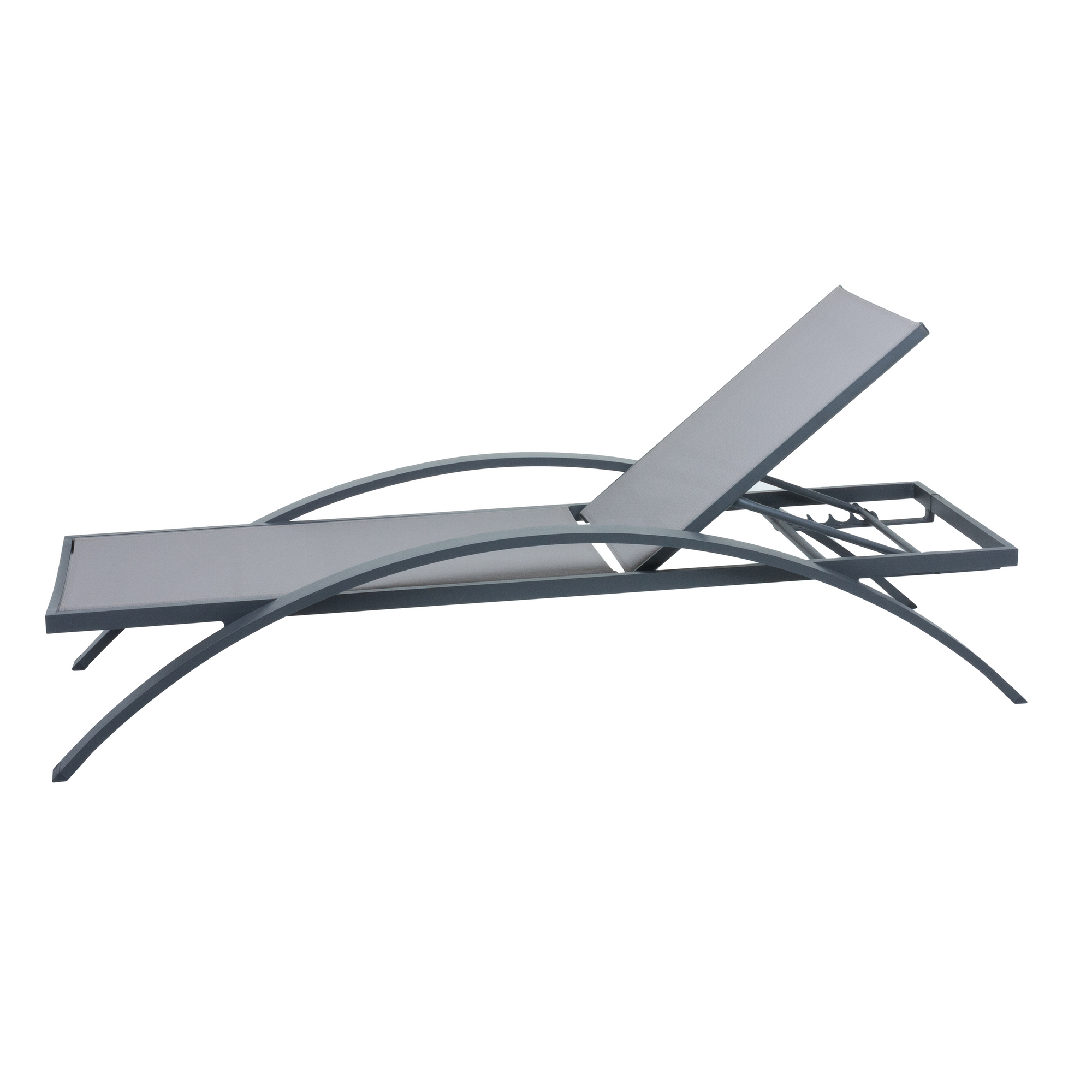 Sonnenliege 'Donna' verstellbar anthrazit 72 x 43 x 197 cm