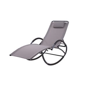 Schaukelliege 'Siros' verstellbar grau 63 x 106 x 177 cm