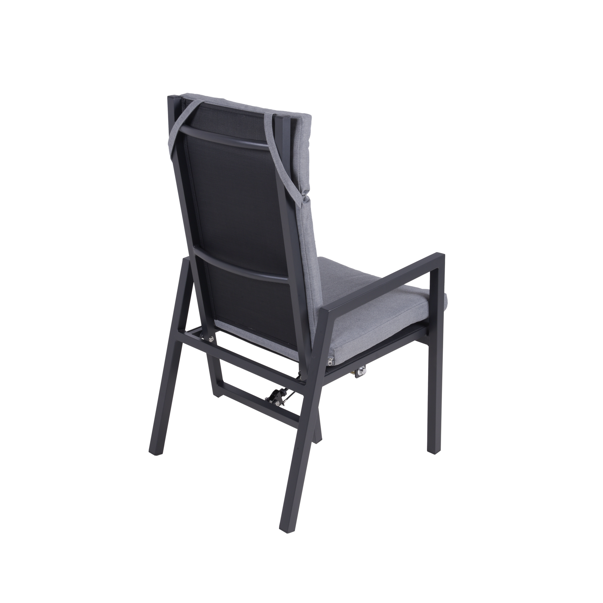 Gartenstuhl 'Sintra' verstellbar Aluminium schwarz 55 x 103 x 70 cm