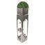 Pflanzsäule 'Patio' Edelstahl silbern 26 x 110 x 26,5 cm