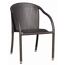 Gartenstuhlset 'Riga' stapelbar Aluminium kaffeefarben