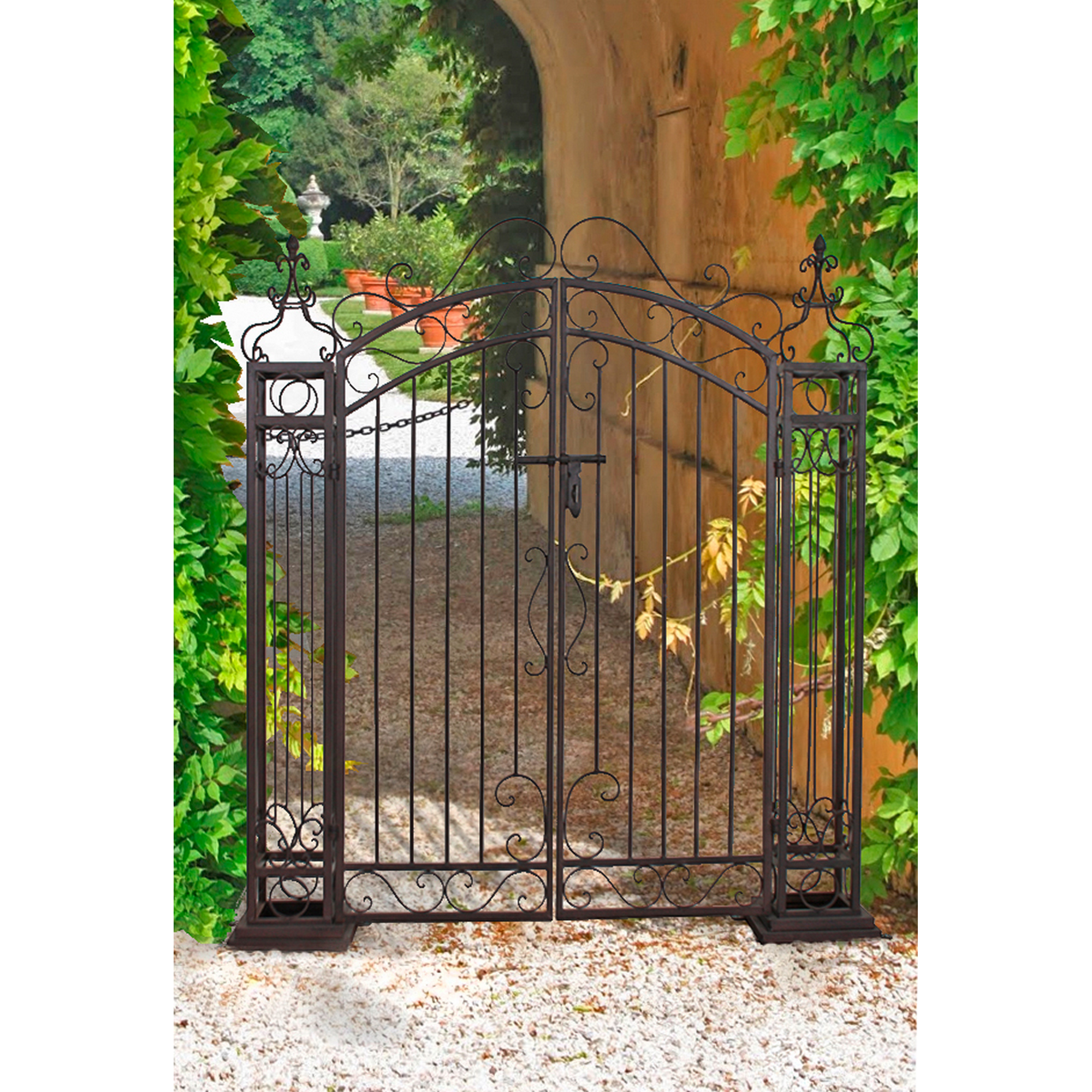 Pforte 'Galeras' Stahl 119,6 x 127,3 x 25,3 cm