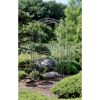 Rosenbogen mit Pforte ''Mayon'' Stahl schwarz 115 x 225 cm