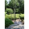 Rosenbogen mit Pforte ''Mayon'' Stahl schwarz 115 x 225 cm