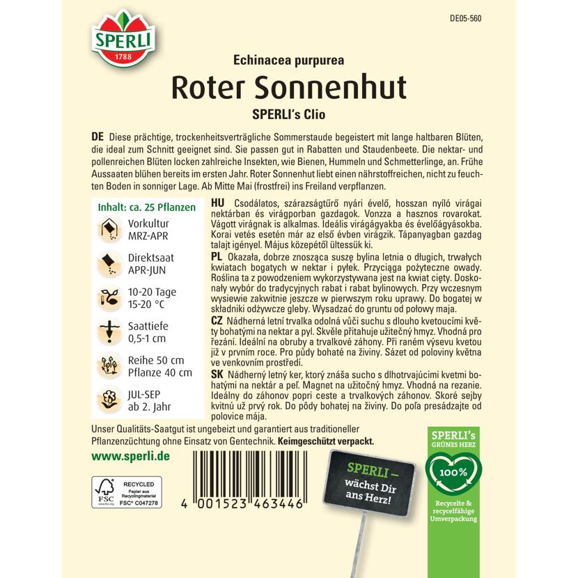 Roter Sonnenhut 'SPERLI's Clio'