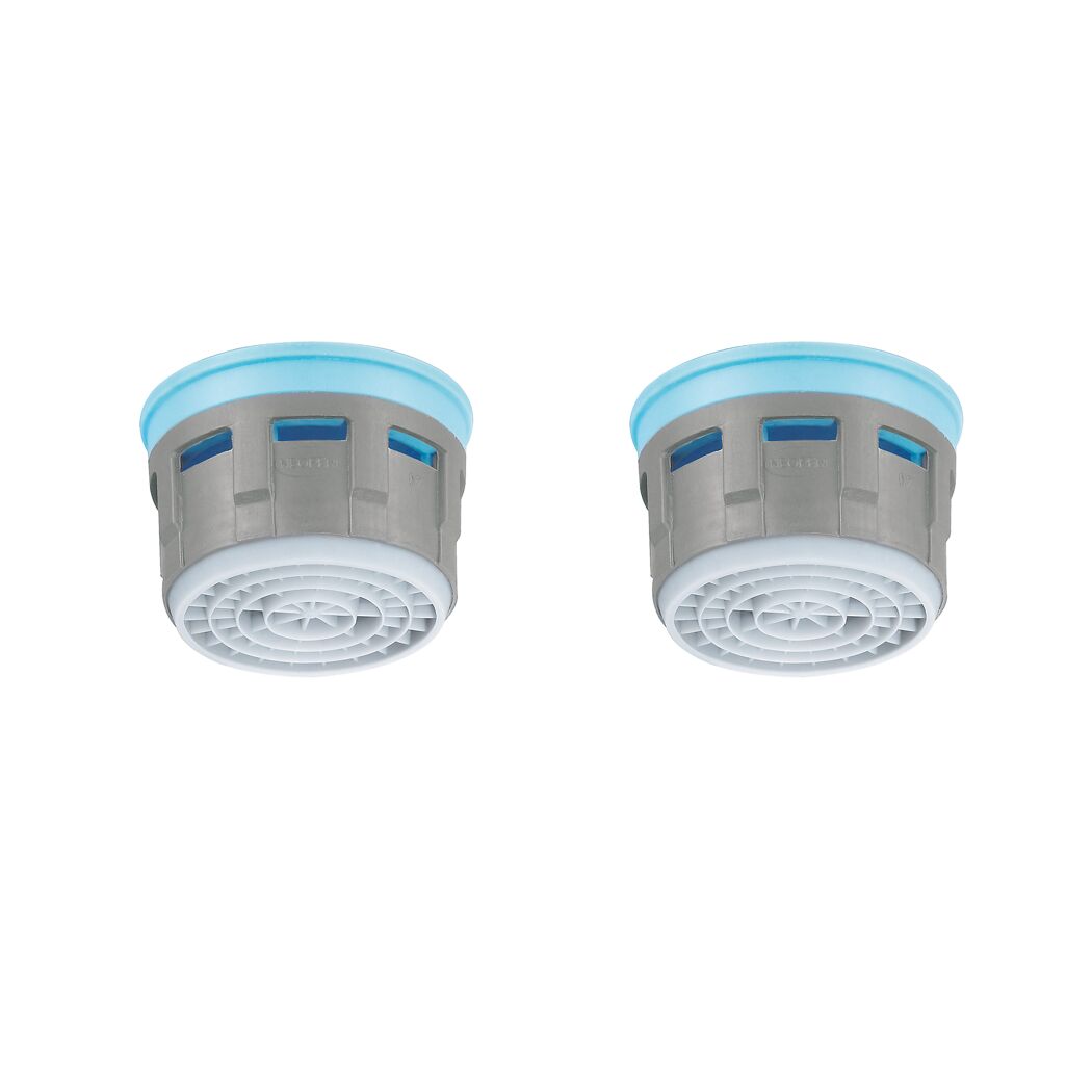 Strahlregler 'Cascade SLC' hellblau 2 Stk. M22/M24 15 l/min mit Dichtungen