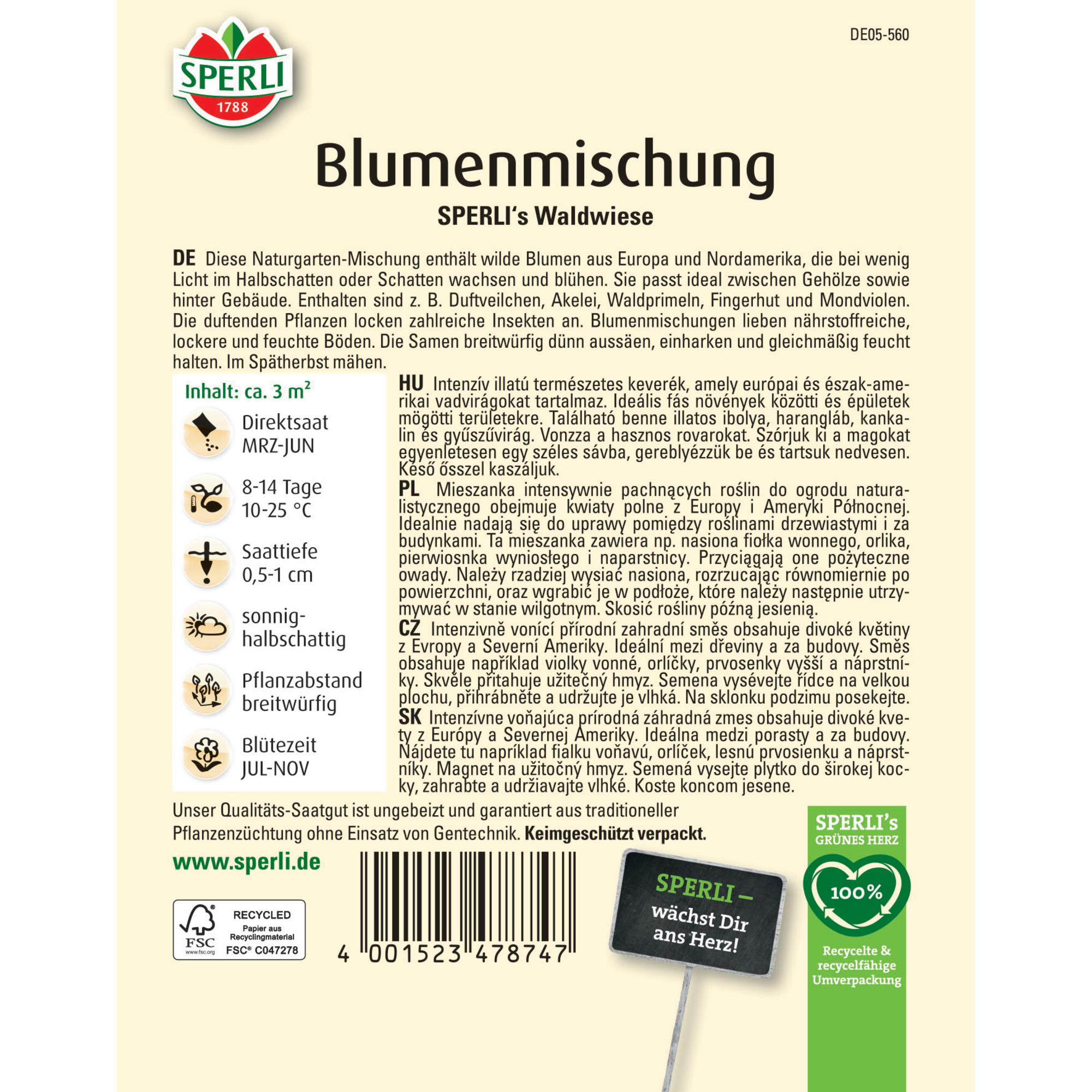 Blumenmischung 'Waldwiese'