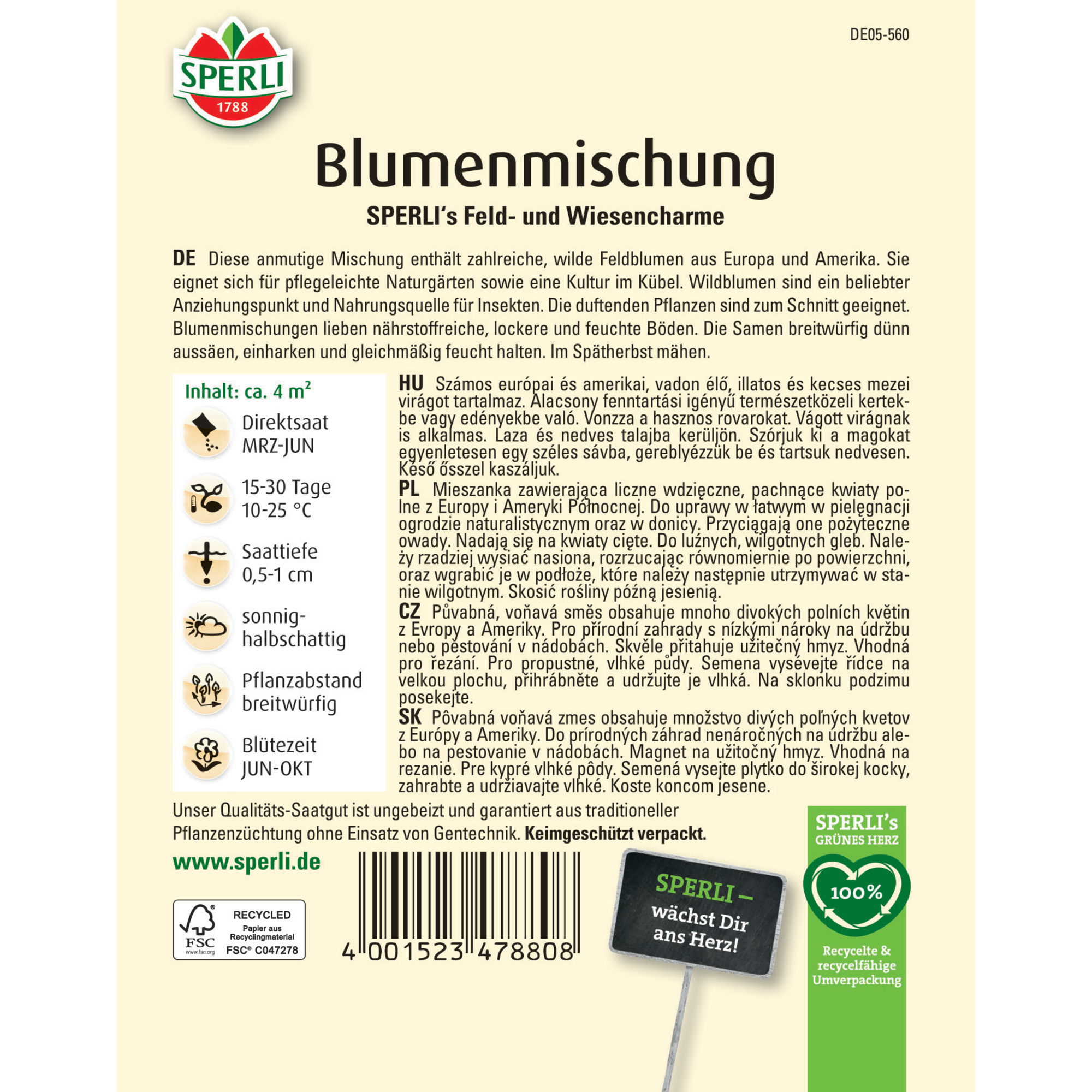 Blumenmischung 'Feld- und Wiesencharme'