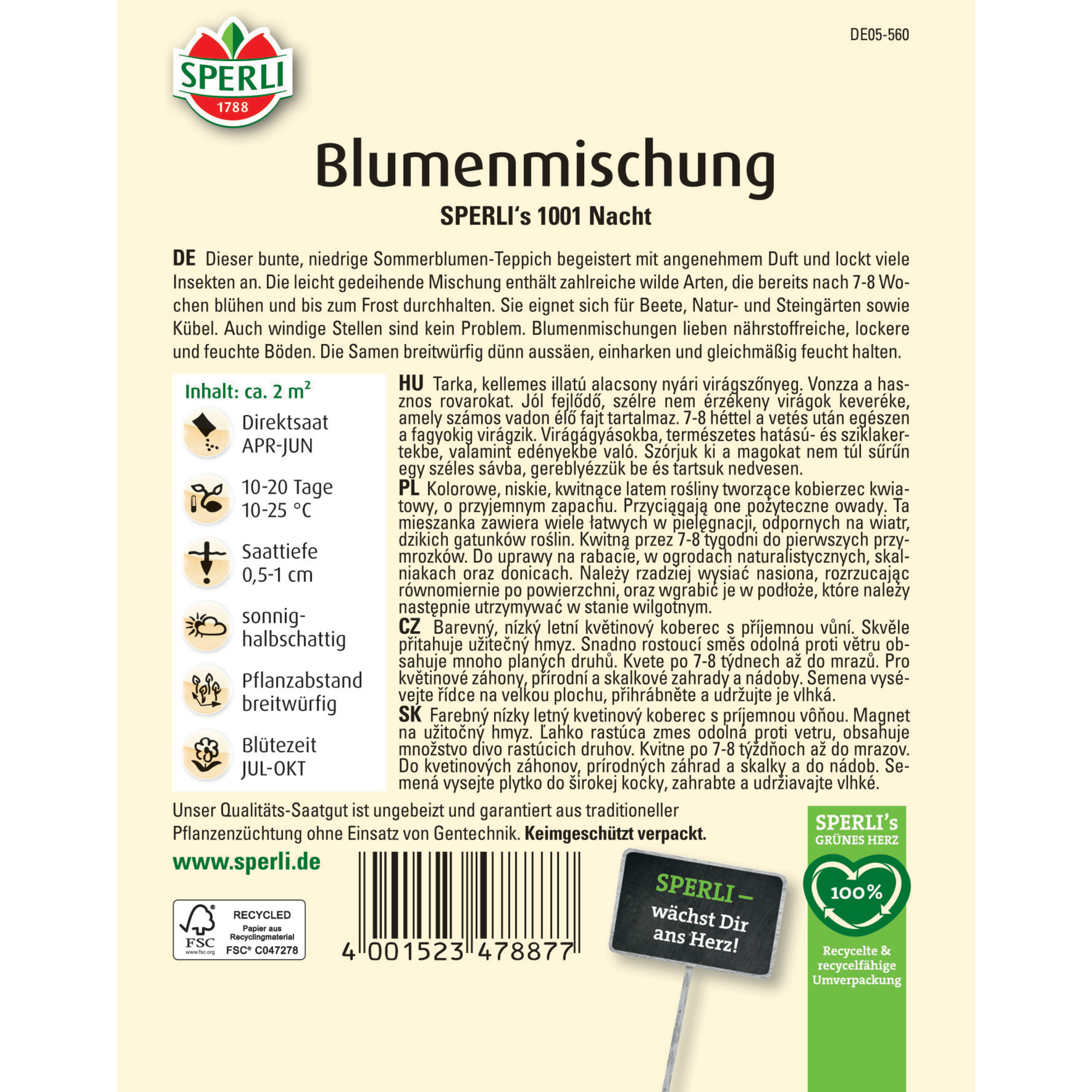 Blumenmischung 'SPERLI's 1001-Nacht'
