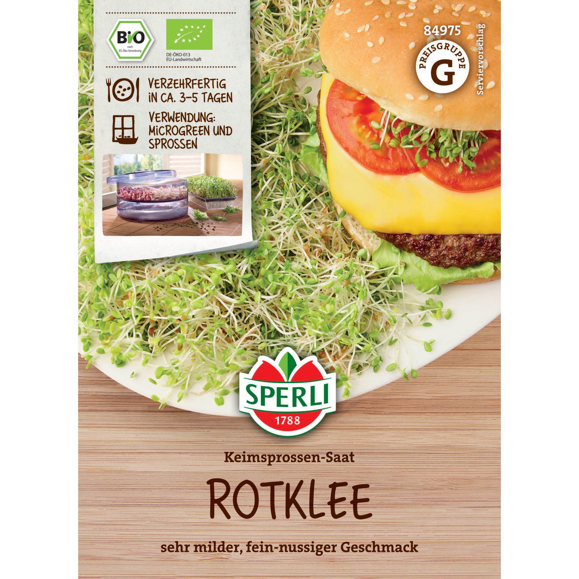 BIO-Keimsprossen-Saat Rotklee