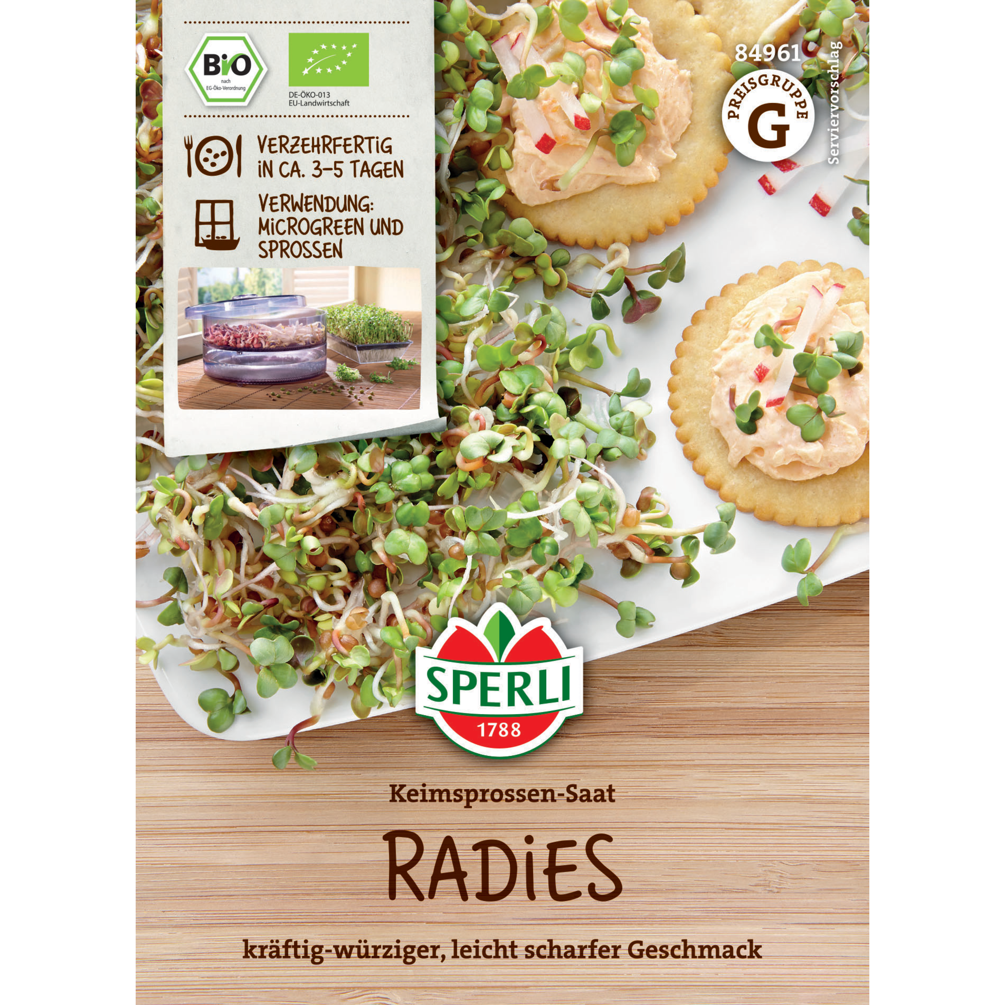 BIO-Keimsprossen-Saat Radies